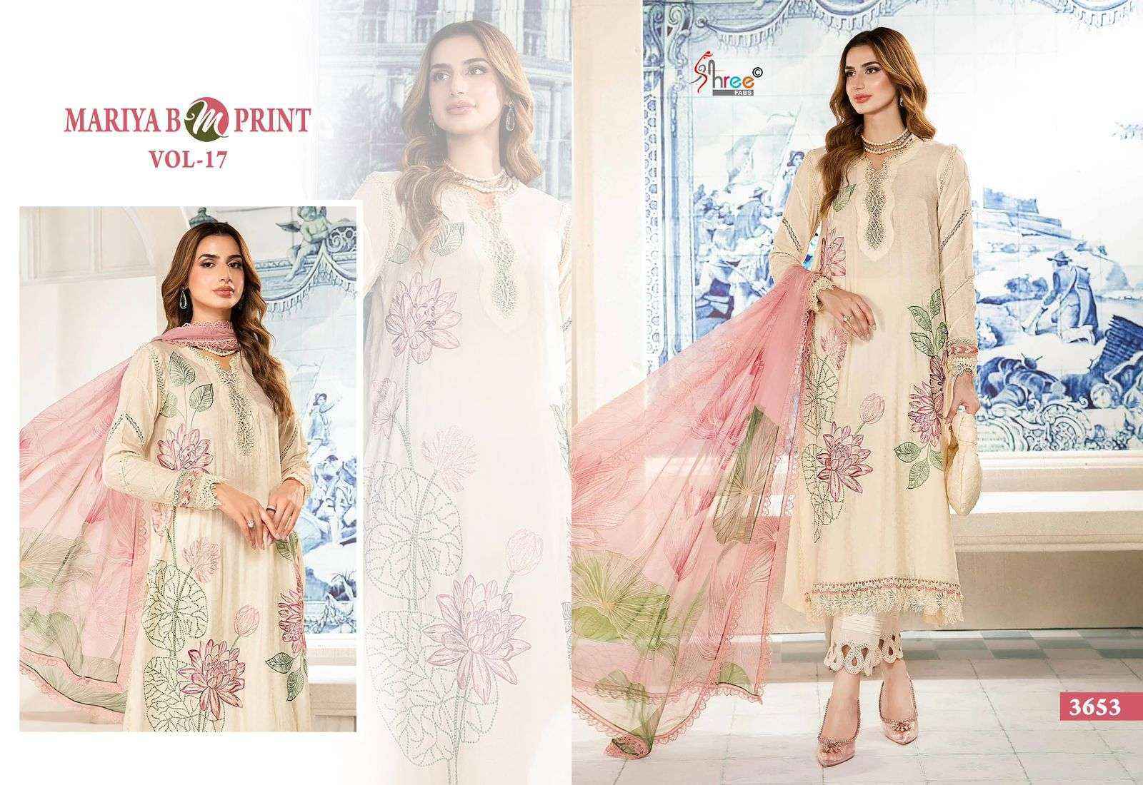 SHREE FABS MARIYA B M PRINT VOL 17 COTTON PAKISTANI SUIT ( 6 PCS CATALOG )