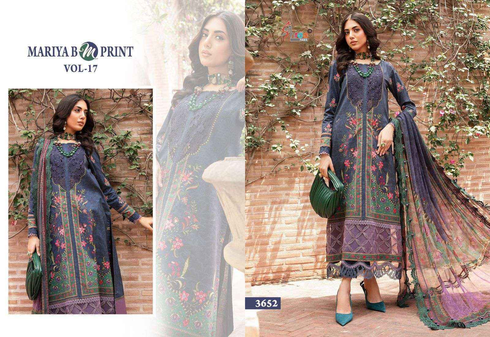 SHREE FABS MARIYA B M PRINT VOL 17 COTTON PAKISTANI SUIT ( 6 PCS CATALOG )