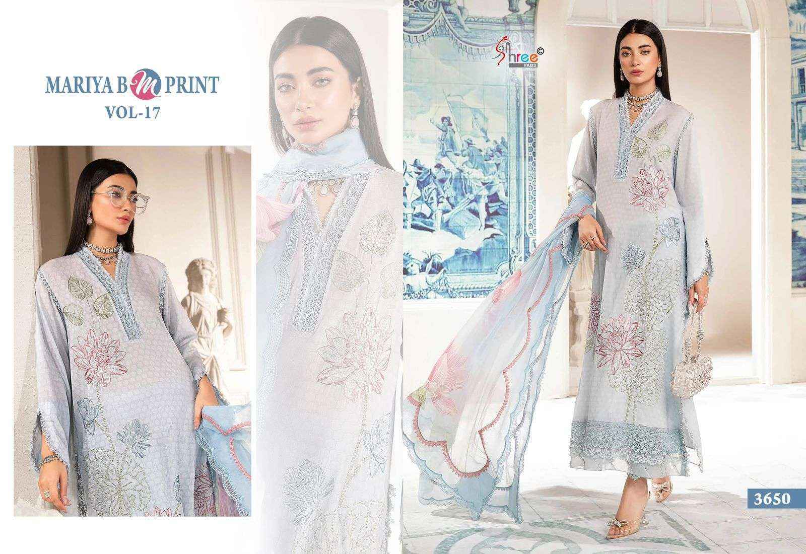 SHREE FABS MARIYA B M PRINT VOL 17 COTTON PAKISTANI SUIT ( 6 PCS CATALOG )