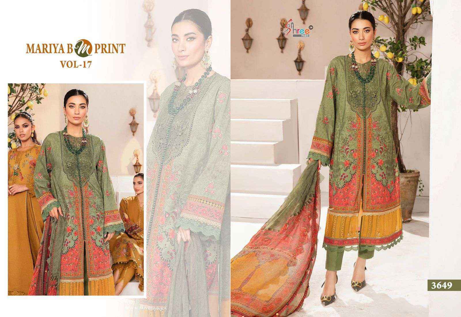 SHREE FABS MARIYA B M PRINT VOL 17 COTTON PAKISTANI SUIT ( 6 PCS CATALOG )