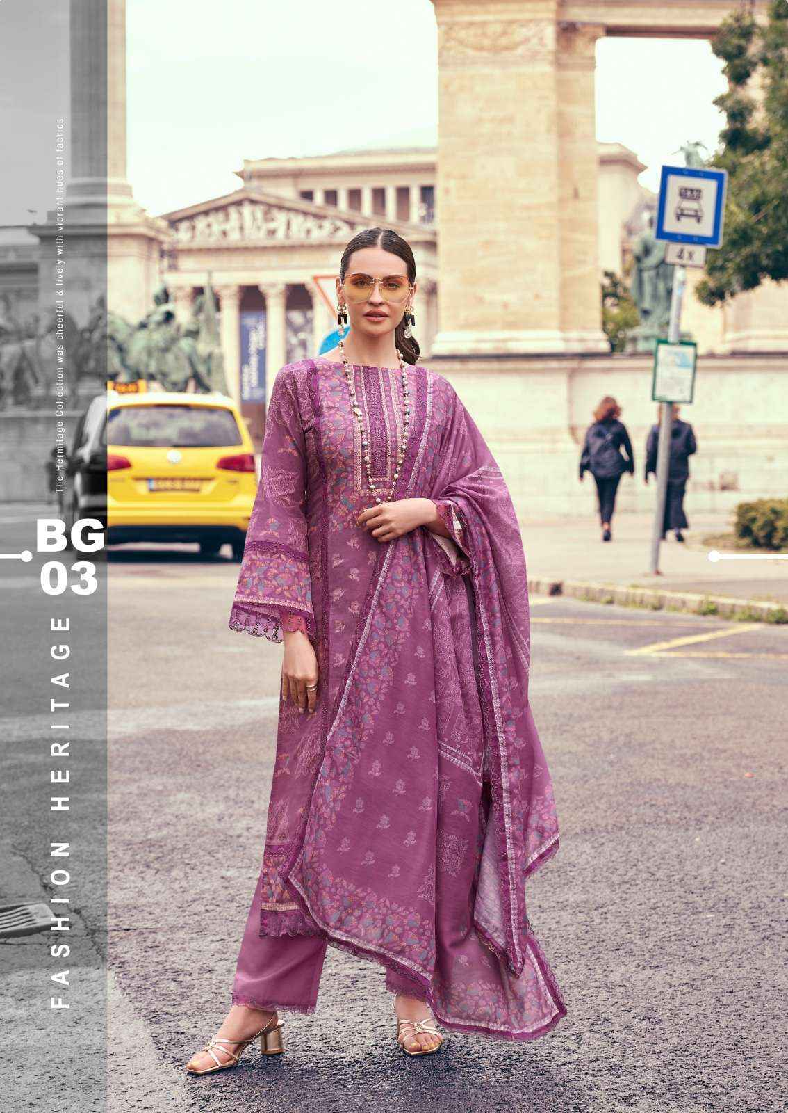 THE HERMITAGE SHOP BAGH LAWN COTTON CHIKANKARI SALWAR KAMEEZ ( 6 pcs CATALOG )