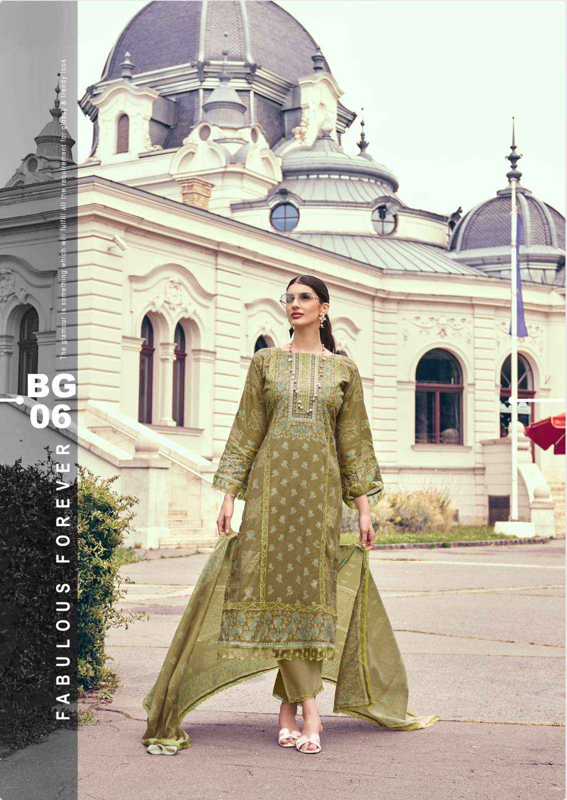 THE HERMITAGE SHOP BAGH LAWN COTTON CHIKANKARI SALWAR KAMEEZ ( 6 pcs CATALOG )