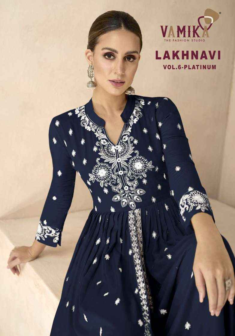 VAMIKA LAKHNAVI VOL 6 PLATINUM HEAVY DESIGNER PARTY WEAR SUIT