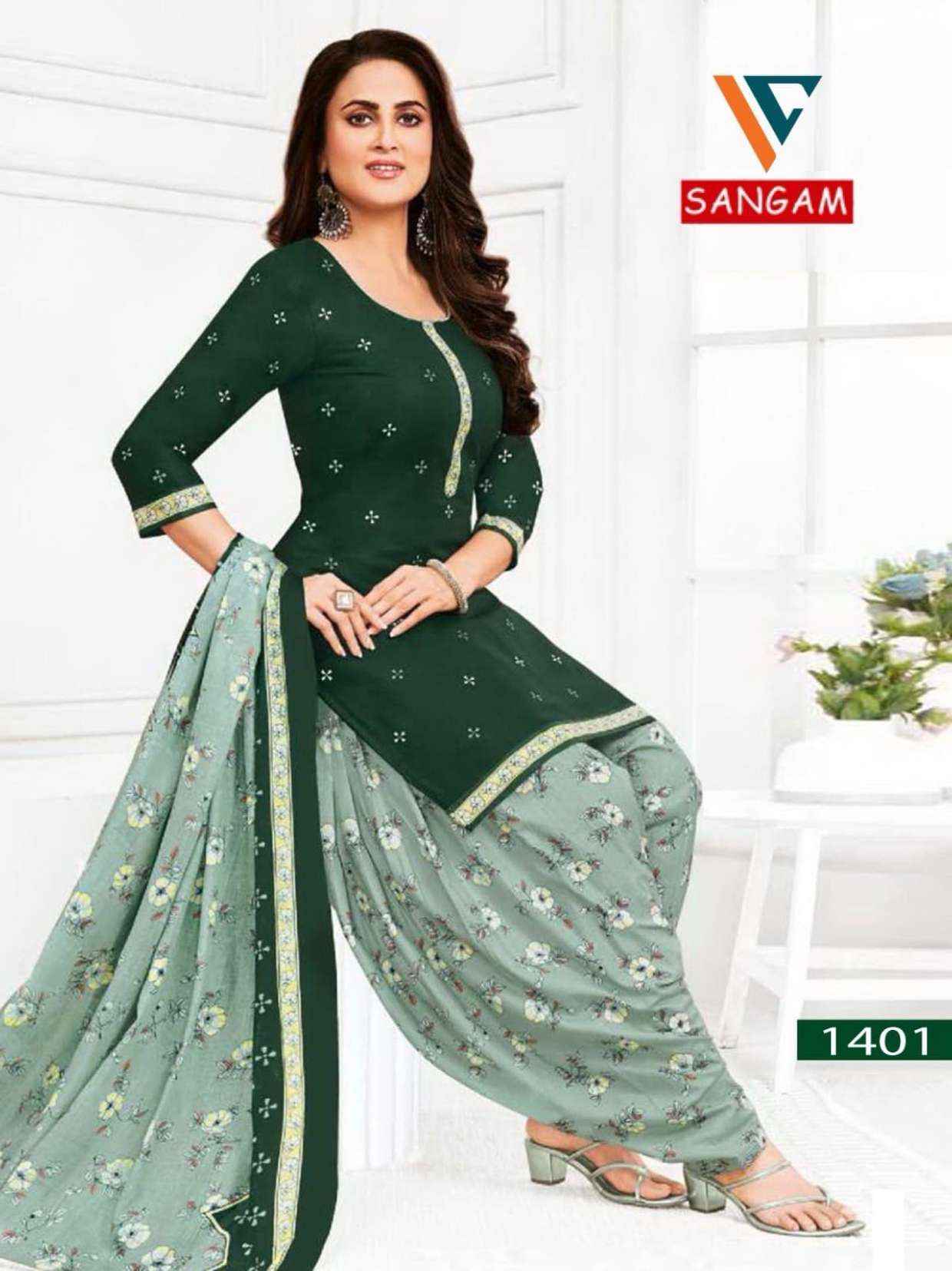 VANDANA CREATION SANGAM‎‎ VOL 14 COTTON DRESS MATERIAL ( 12 pcs catalog )