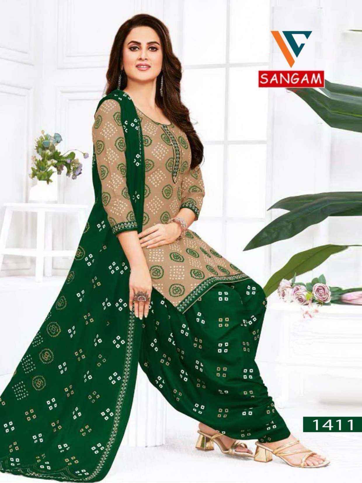 VANDANA CREATION SANGAM‎‎ VOL 14 COTTON DRESS MATERIAL ( 12 pcs catalog )