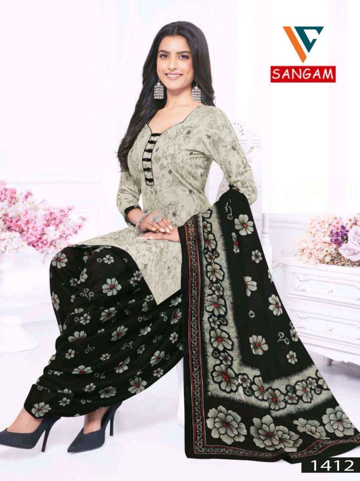 VANDANA CREATION SANGAM‎‎ VOL 14 COTTON DRESS MATERIAL ( 12 pcs catalog )