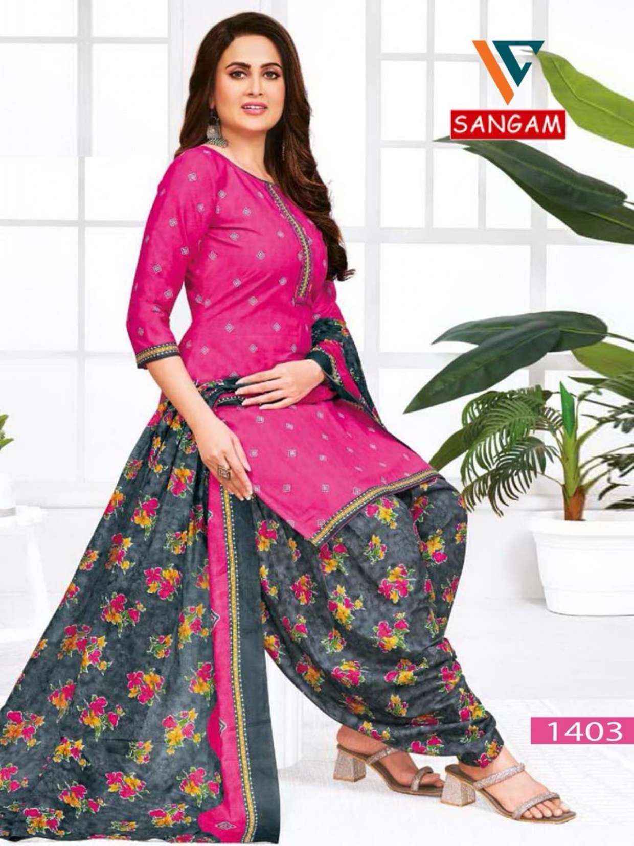 VANDANA CREATION SANGAM‎‎ VOL 14 COTTON DRESS MATERIAL ( 12 pcs catalog )