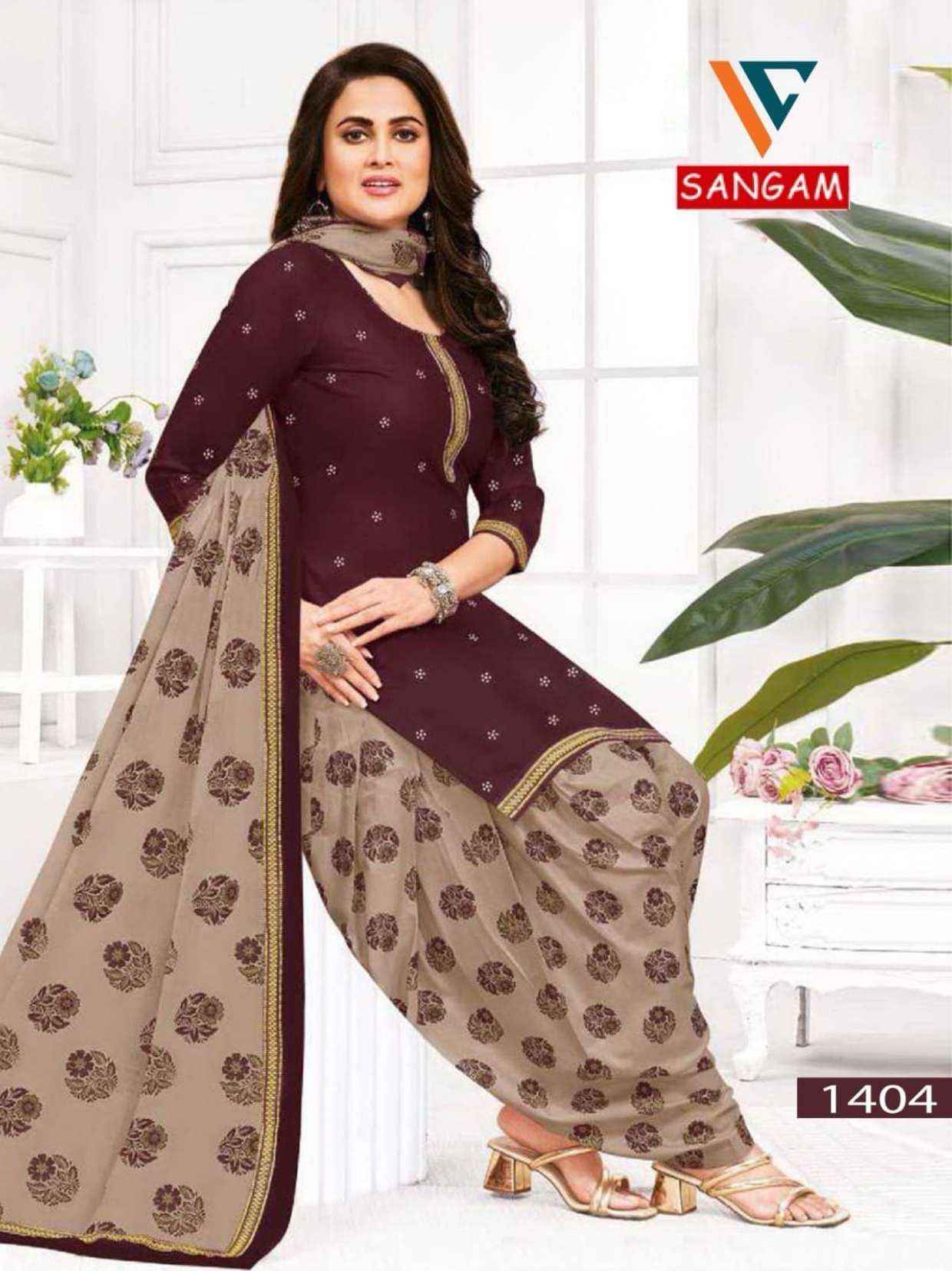 VANDANA CREATION SANGAM‎‎ VOL 14 COTTON DRESS MATERIAL ( 12 pcs catalog )