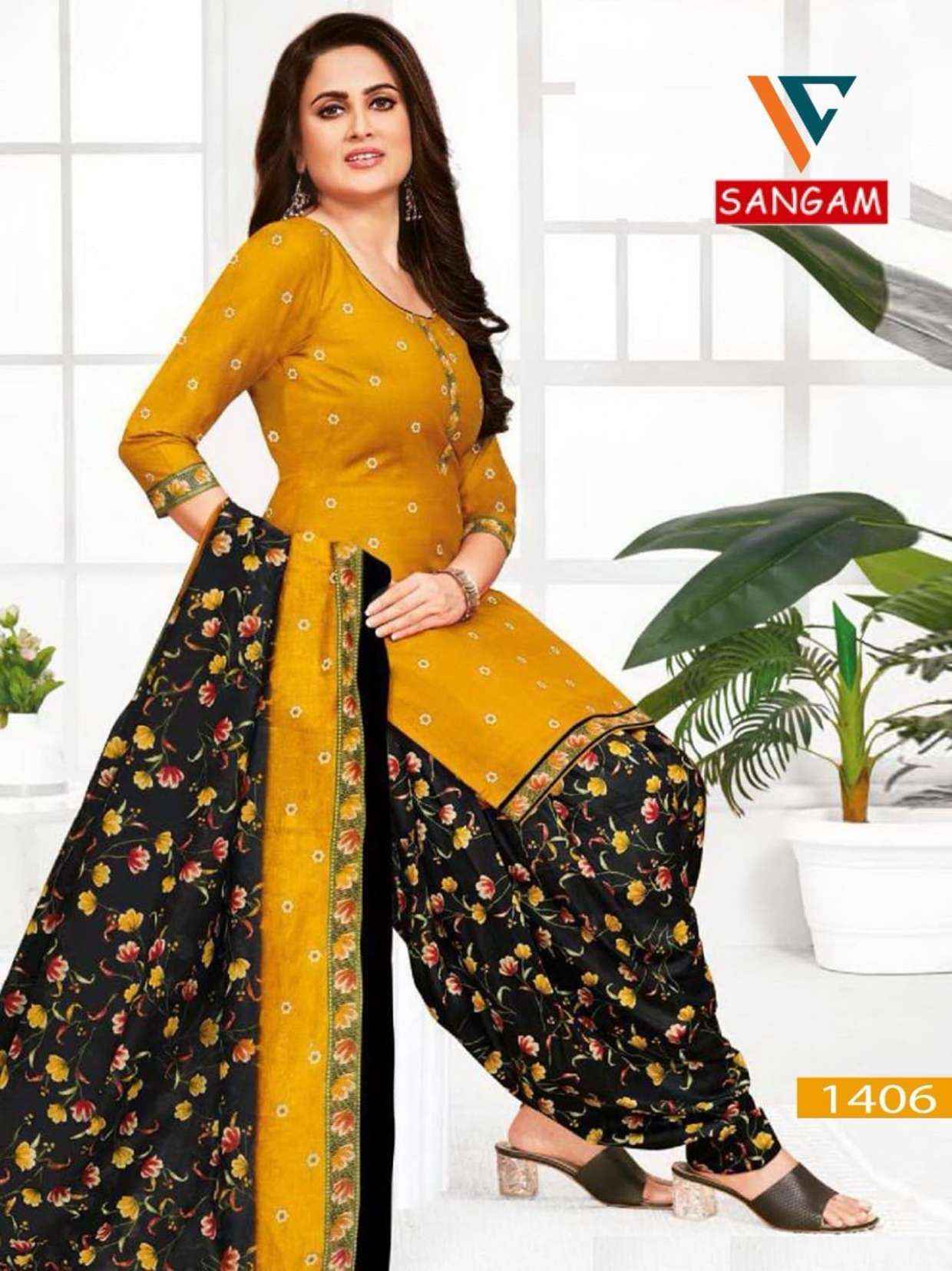 VANDANA CREATION SANGAM‎‎ VOL 14 COTTON DRESS MATERIAL ( 12 pcs catalog )