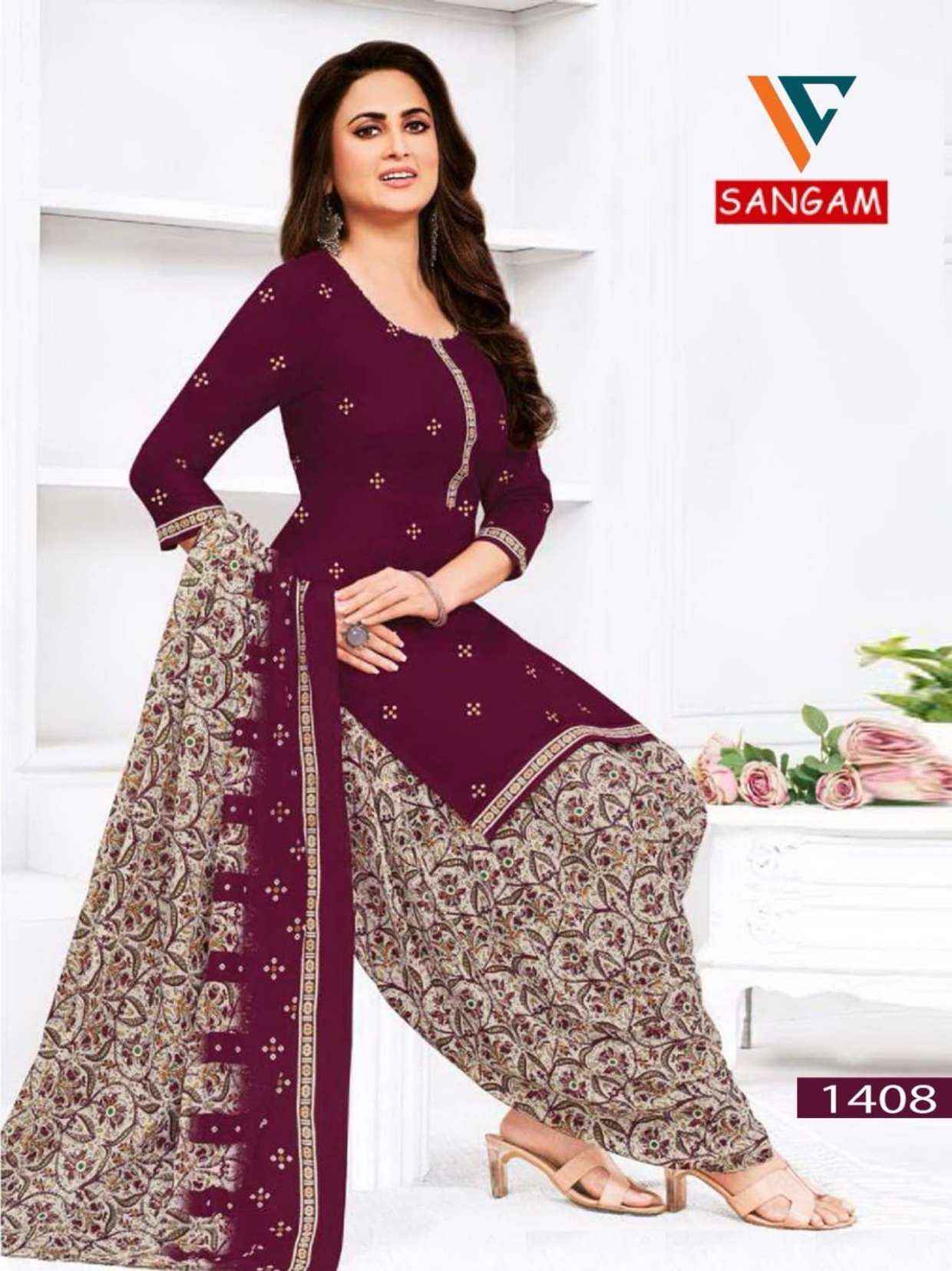 VANDANA CREATION SANGAM‎‎ VOL 14 COTTON DRESS MATERIAL ( 12 pcs catalog )