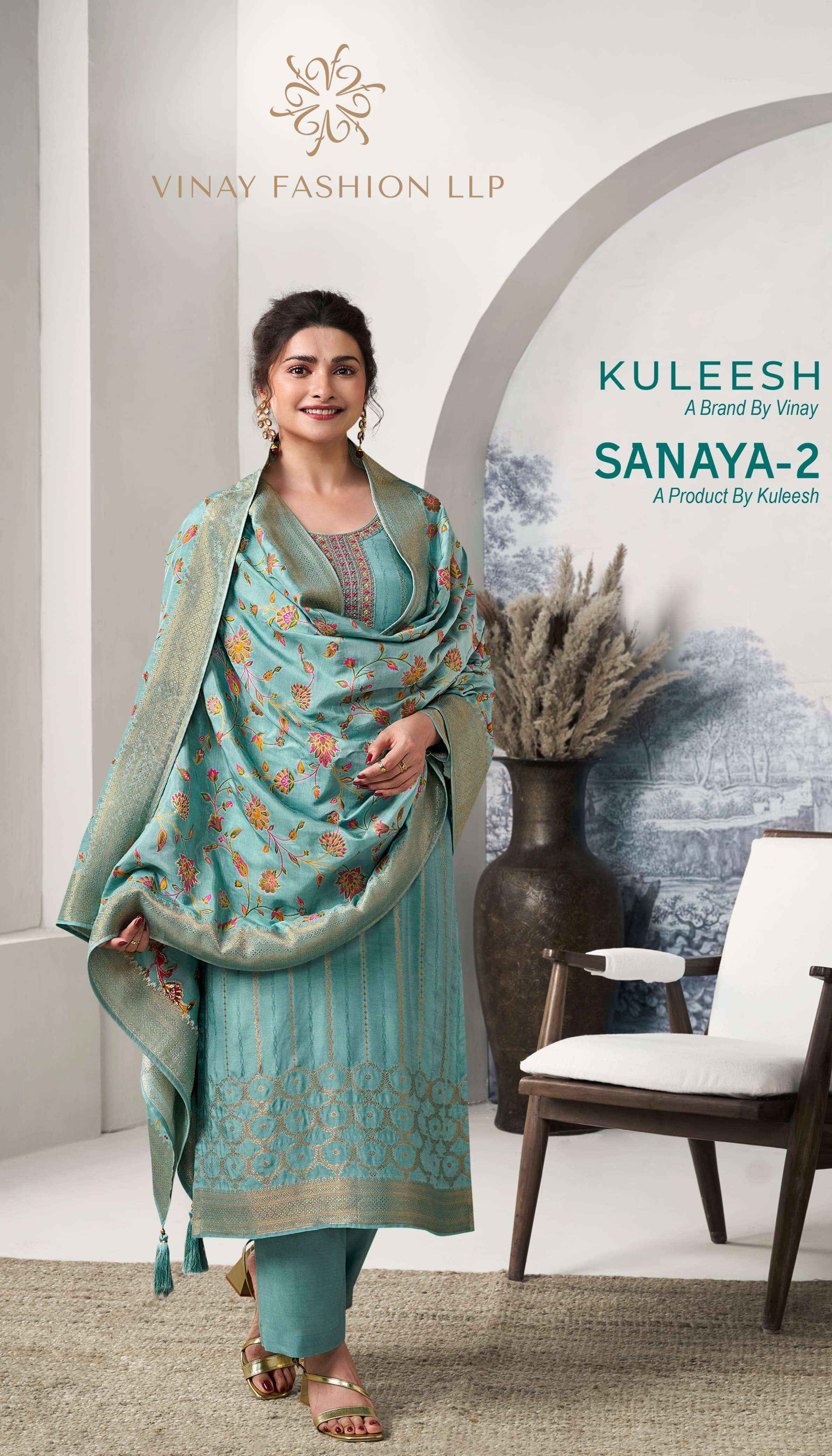 VINAY FASHION KULEESH SANAYA VOL 2 JACQUARD DESIGNER SUIT ( 6 pcs catalog )