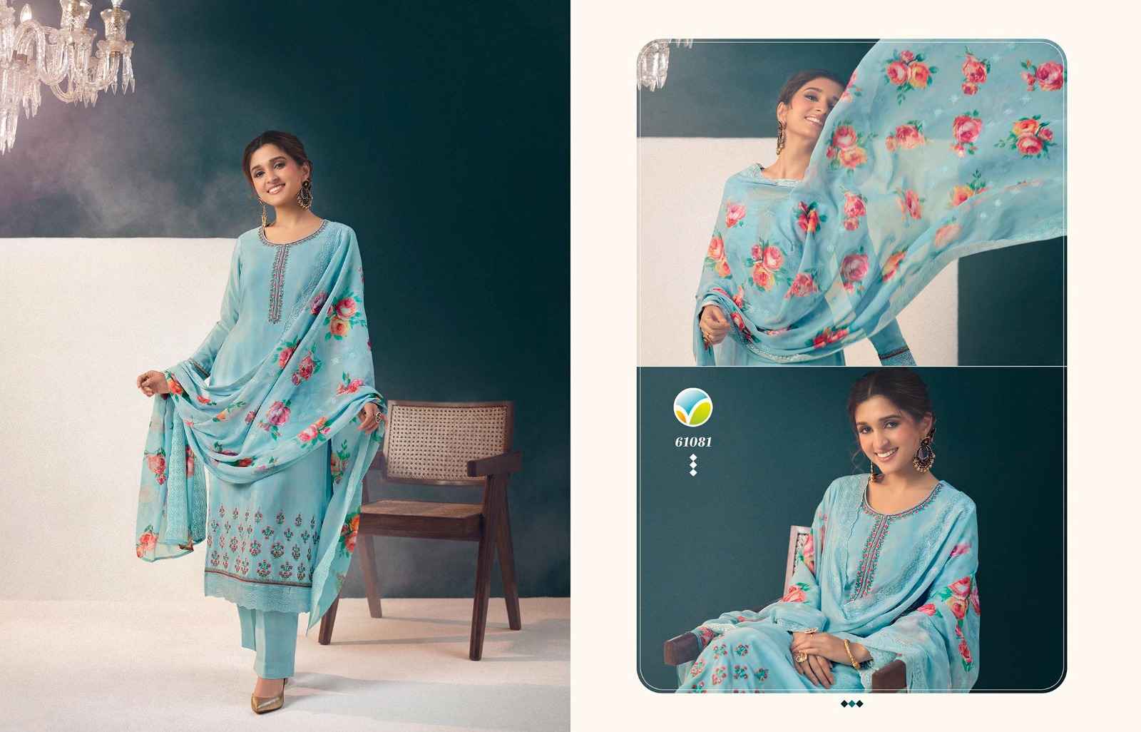 Vinay Fashion Silkina Royal Crape 40 Crape Exclusive Look Salwar Suit ( 8  Pcs Catalog )