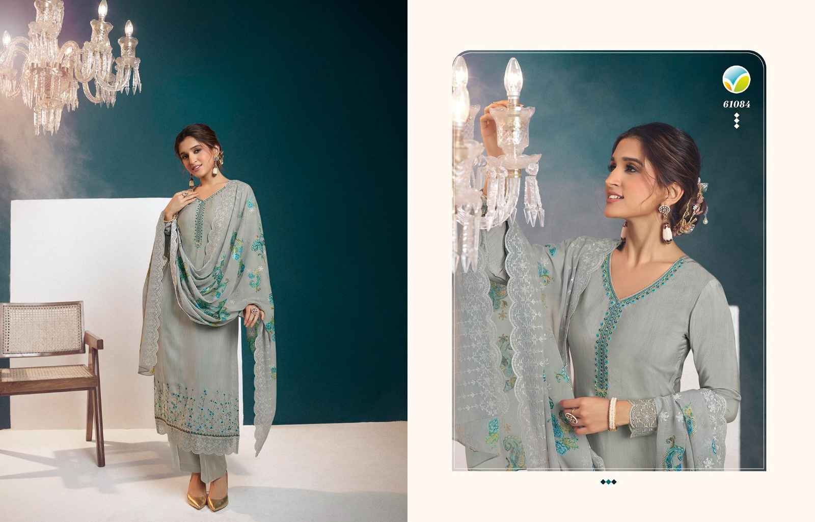 Vinay Fashion Silkina Royal Crape 40 Crape Exclusive Look Salwar Suit ( 8  Pcs Catalog )