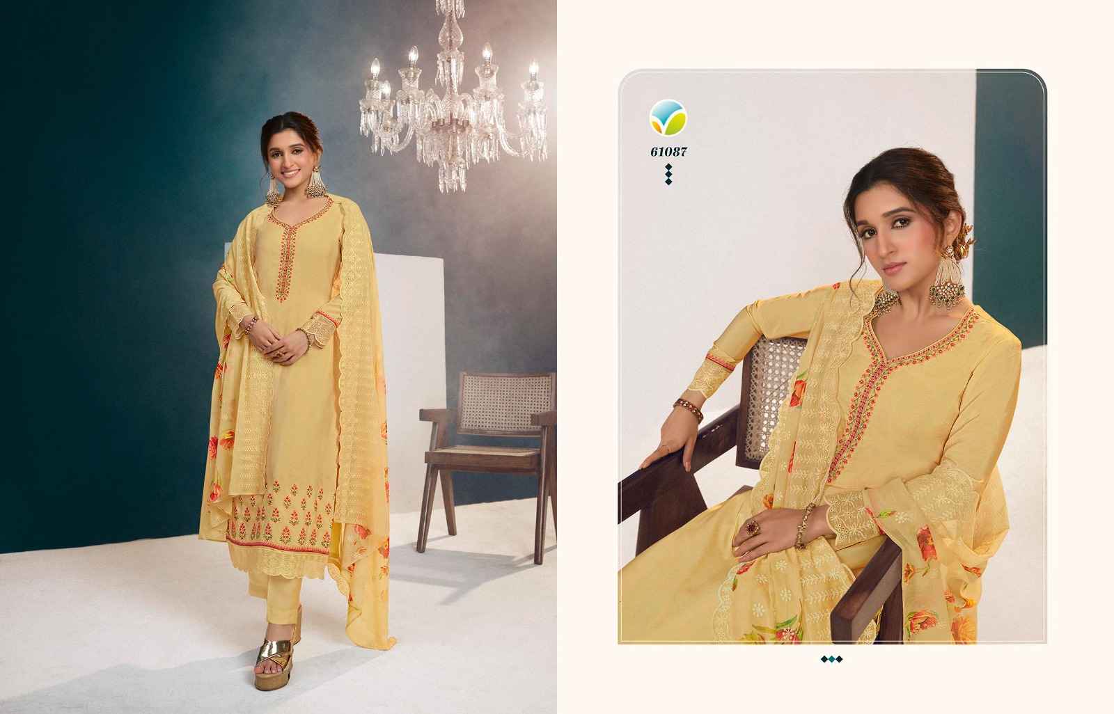 Vinay Fashion Silkina Royal Crape 40 Crape Exclusive Look Salwar Suit ( 8  Pcs Catalog )