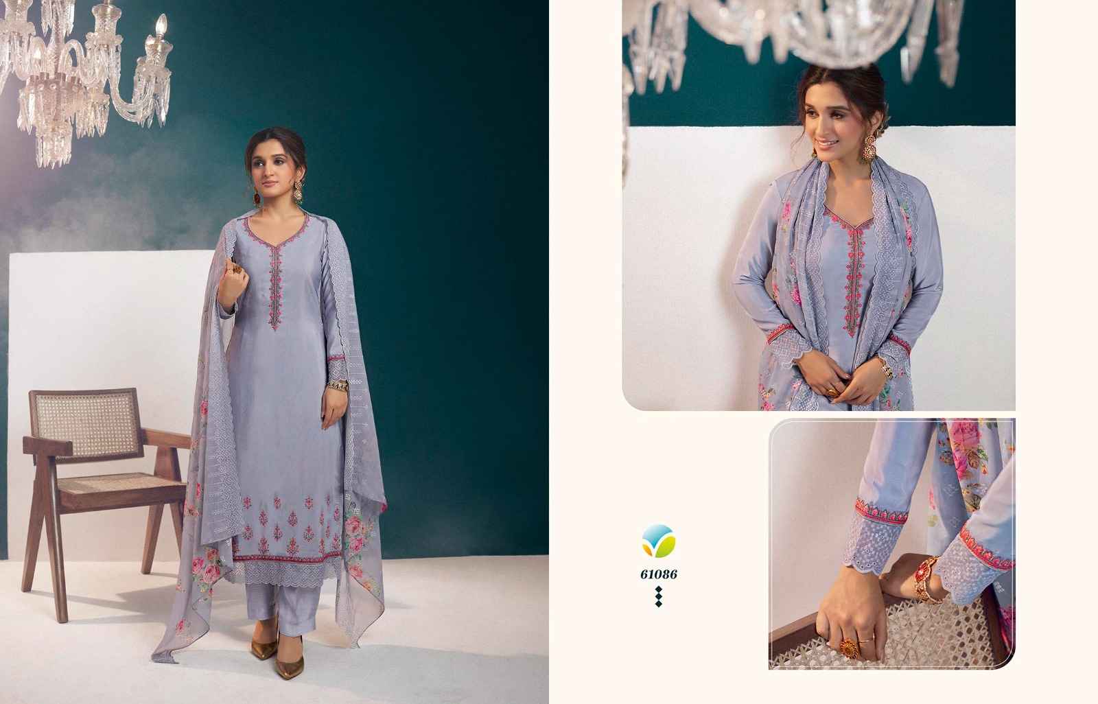 Vinay Fashion Silkina Royal Crape 40 Crape Exclusive Look Salwar Suit ( 8  Pcs Catalog )