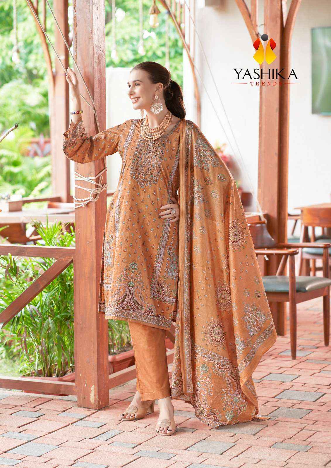 YASHIKA TRENDS NAYRA B COTTON PRINTED DRESS MATERIAL ( 8 PCS CATALOG )