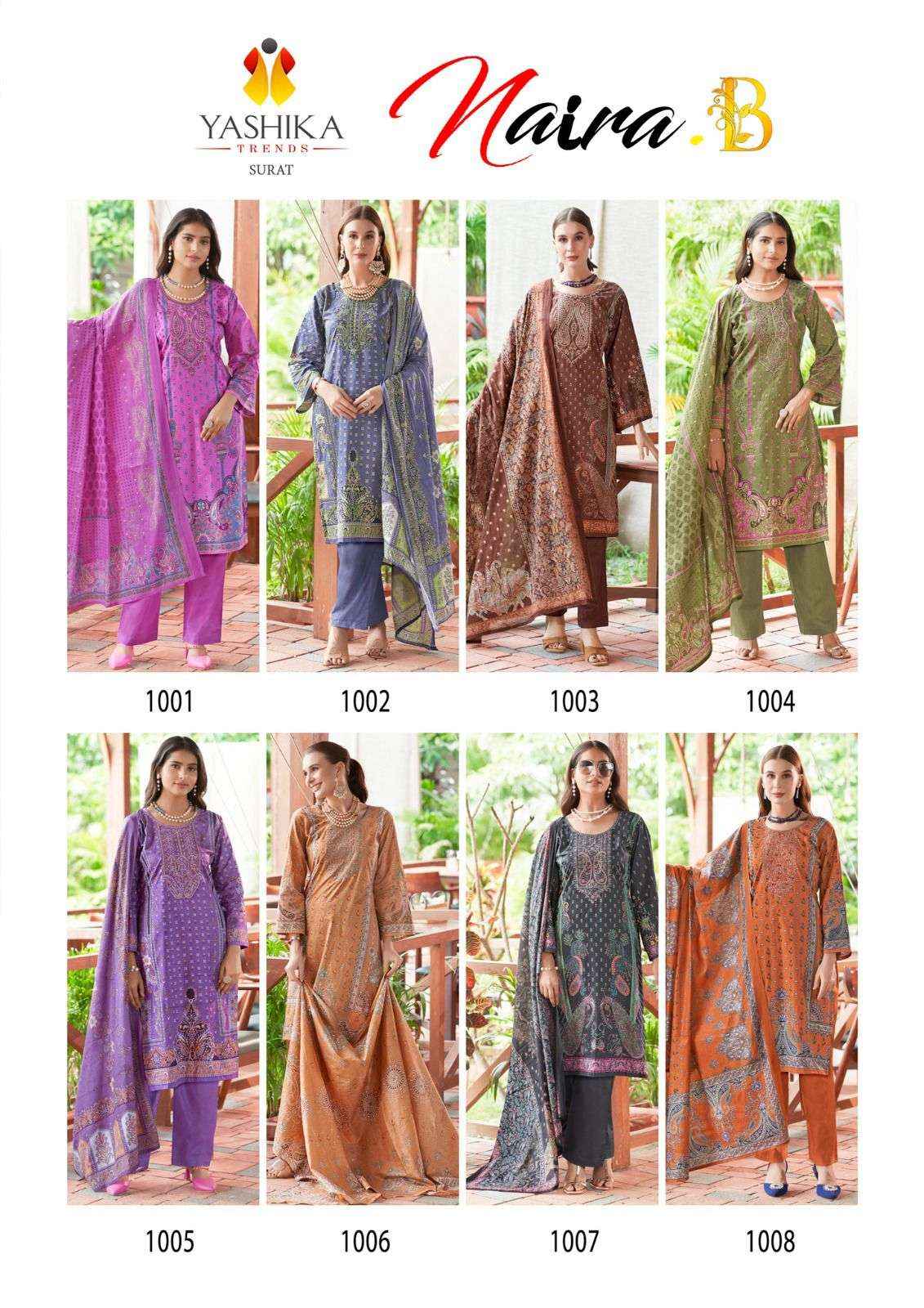 YASHIKA TRENDS NAYRA B COTTON PRINTED DRESS MATERIAL ( 8 PCS CATALOG )