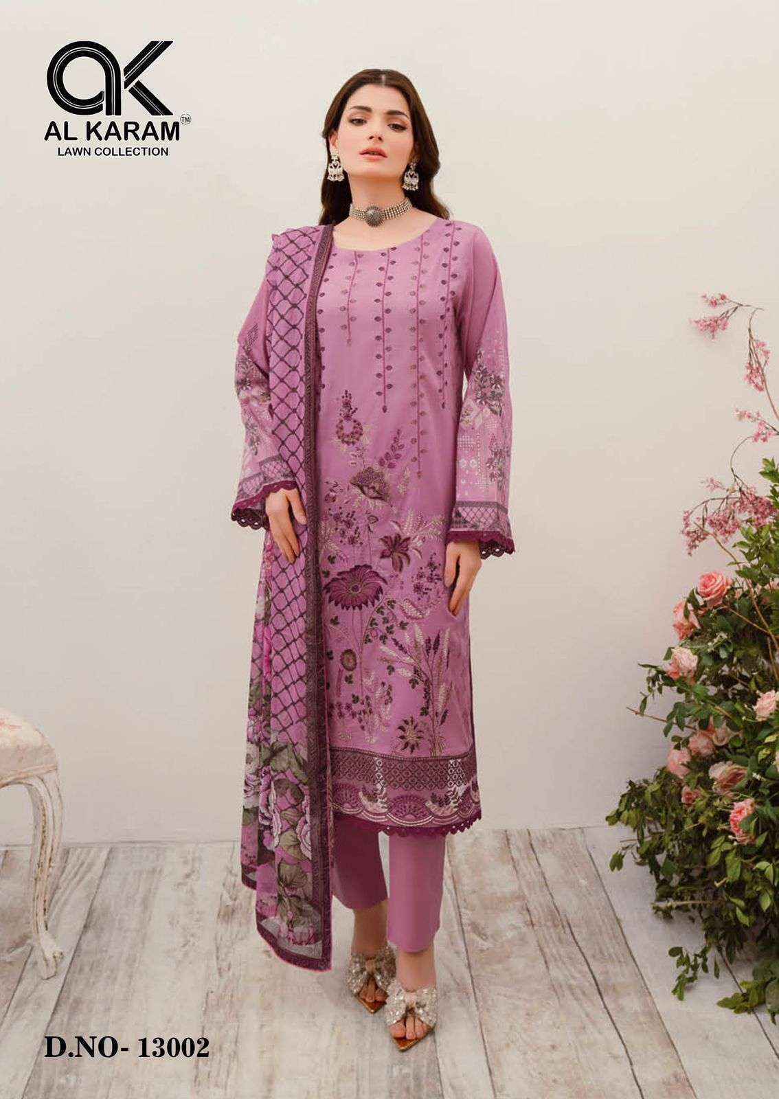 Al Karam Kesariya Magic In Print Vol 13 Cotton Dress Material ( 6 pcs Catalogue )