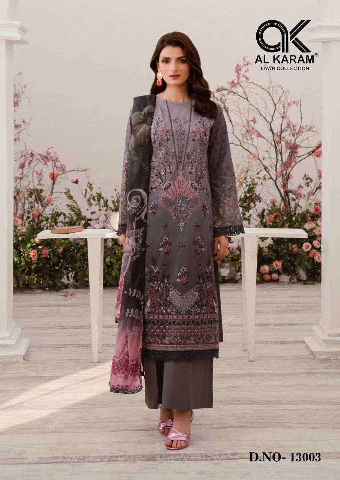 Al Karam Kesariya Magic In Print Vol 13 Cotton Dress Material ( 6 pcs Catalogue )