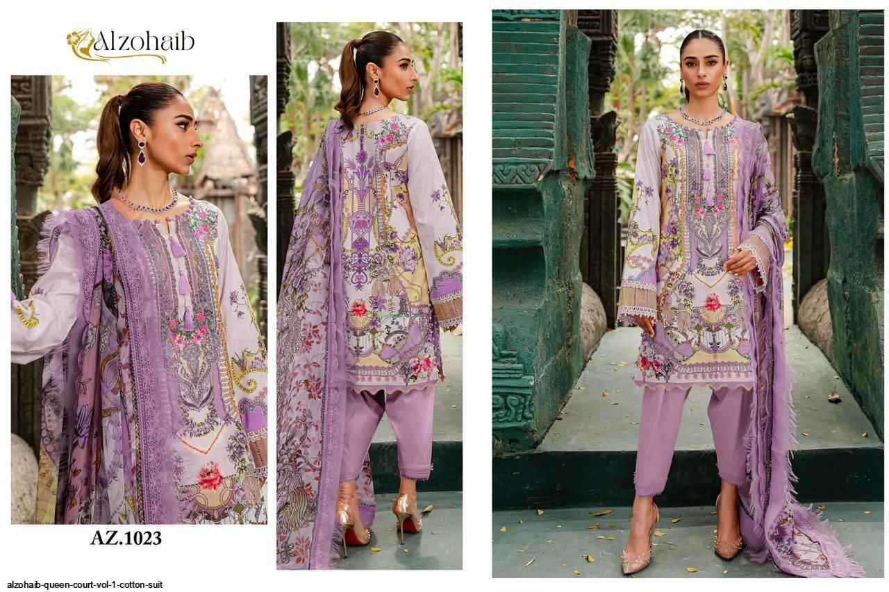 Al zohaib Queen Court Vol 1 Cotton Pakistani Suits ( 6 pcs Catalogue )
