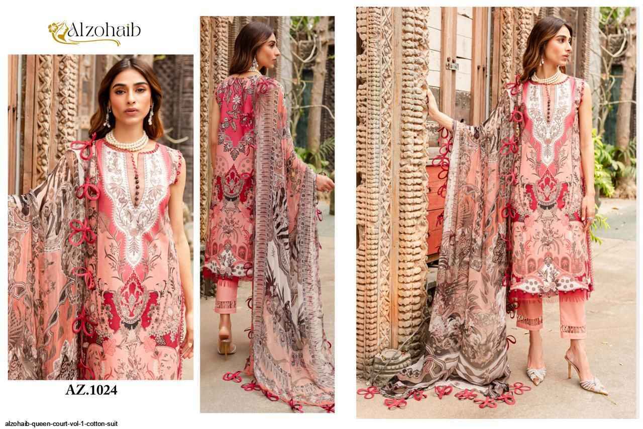 Al zohaib Queen Court Vol 1 Cotton Pakistani Suits ( 6 pcs Catalogue )