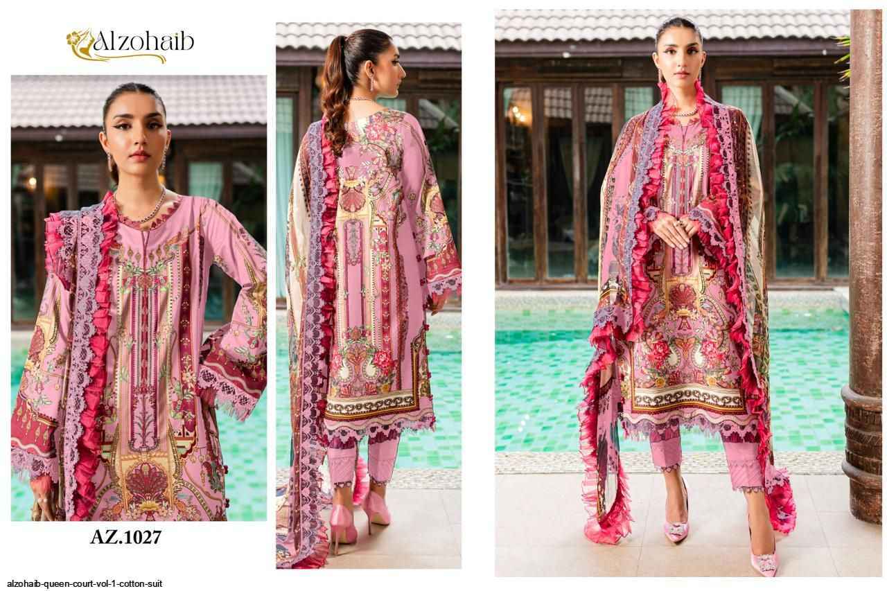 Al zohaib Queen Court Vol 1 Cotton Pakistani Suits ( 6 pcs Catalogue )