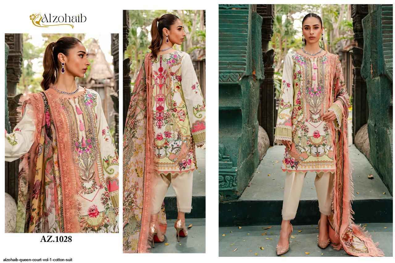 Al zohaib Queen Court Vol 1 Cotton Pakistani Suits ( 6 pcs Catalogue )