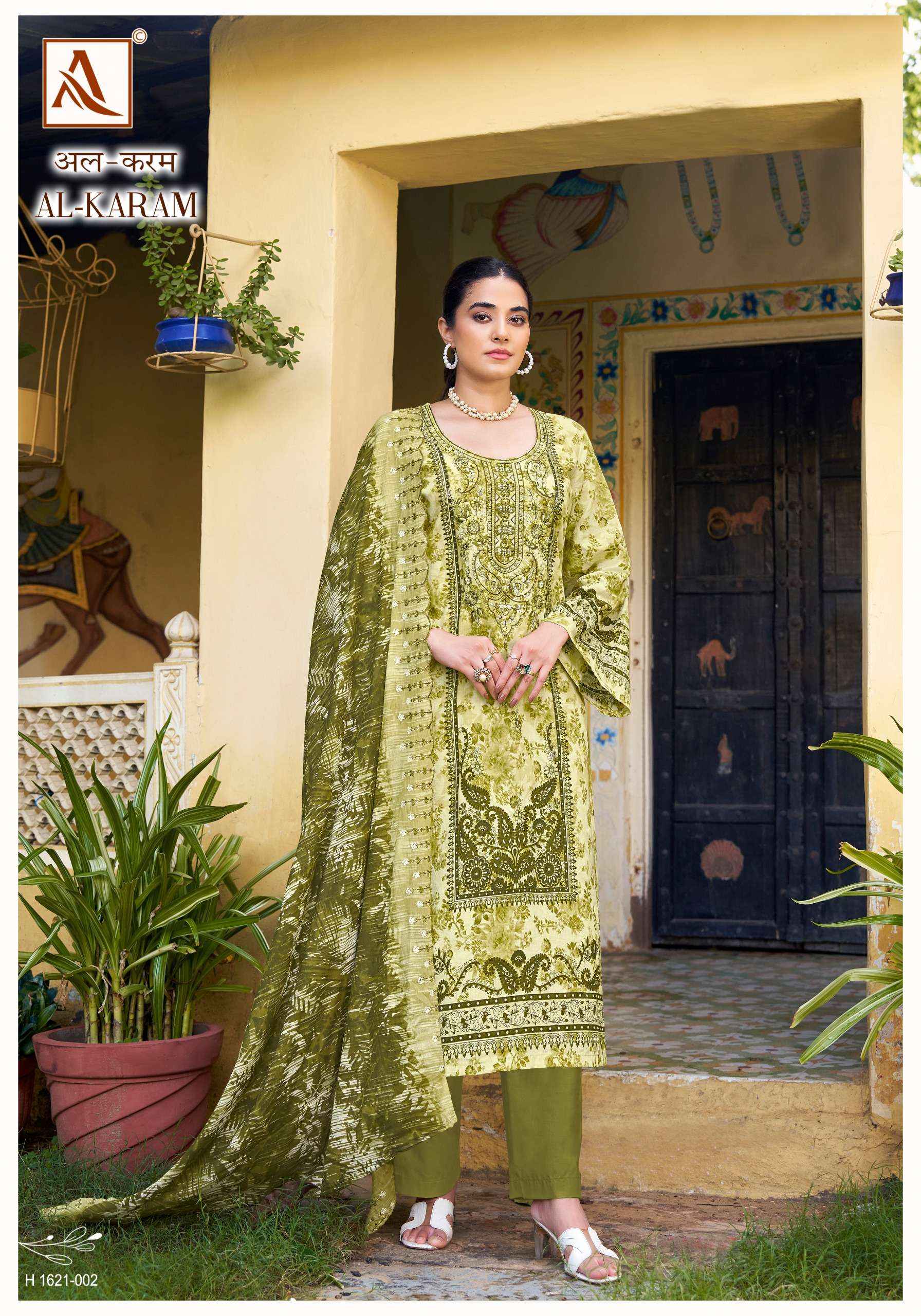 ALOK SUITS AL KARAM COTTON SALWAR KAMEEZ WHOLESALE PRICE ( 8 PCS CATALOG )