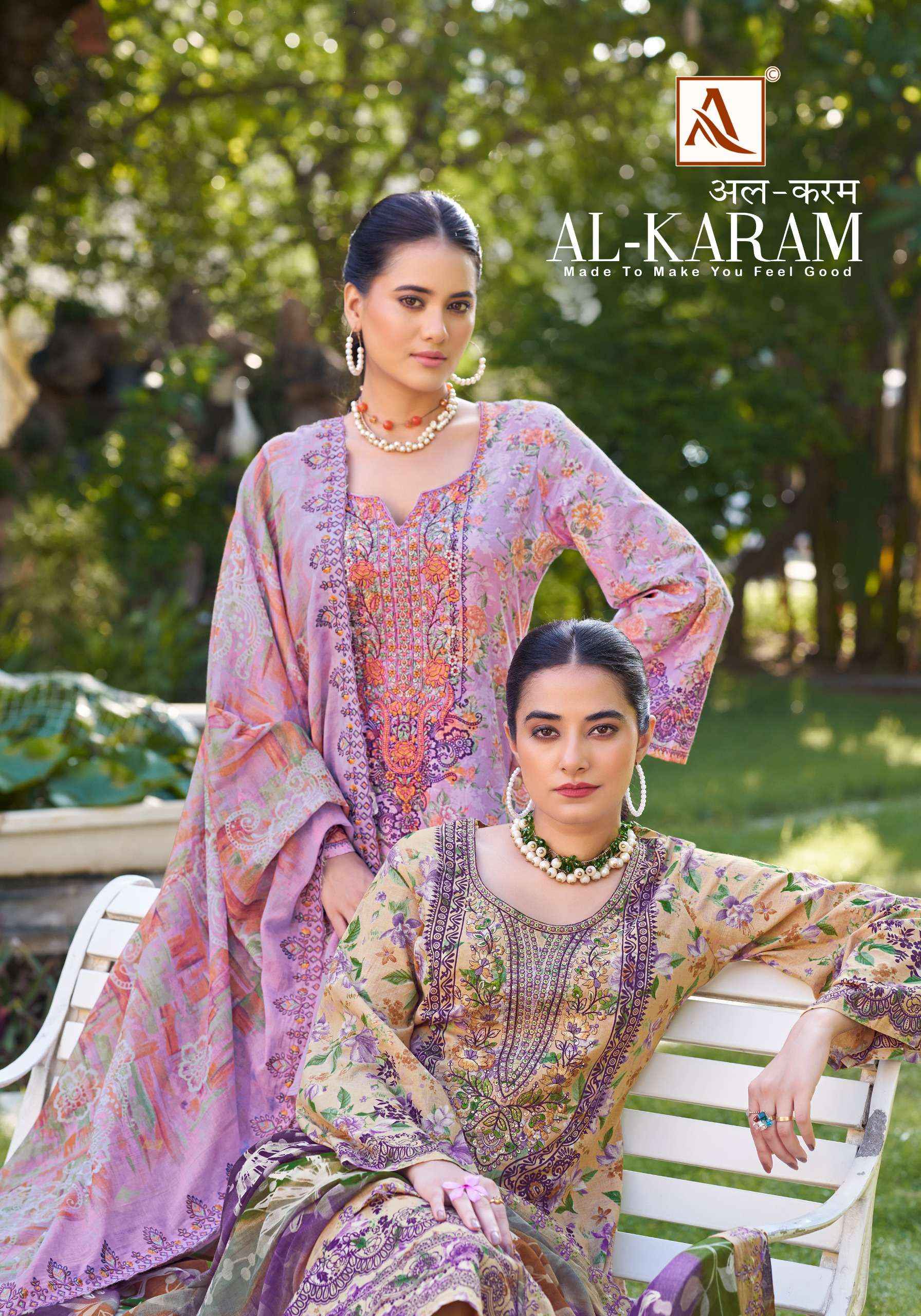 ALOK SUITS AL KARAM COTTON SALWAR KAMEEZ WHOLESALE PRICE ( 8 PCS CATALOG )