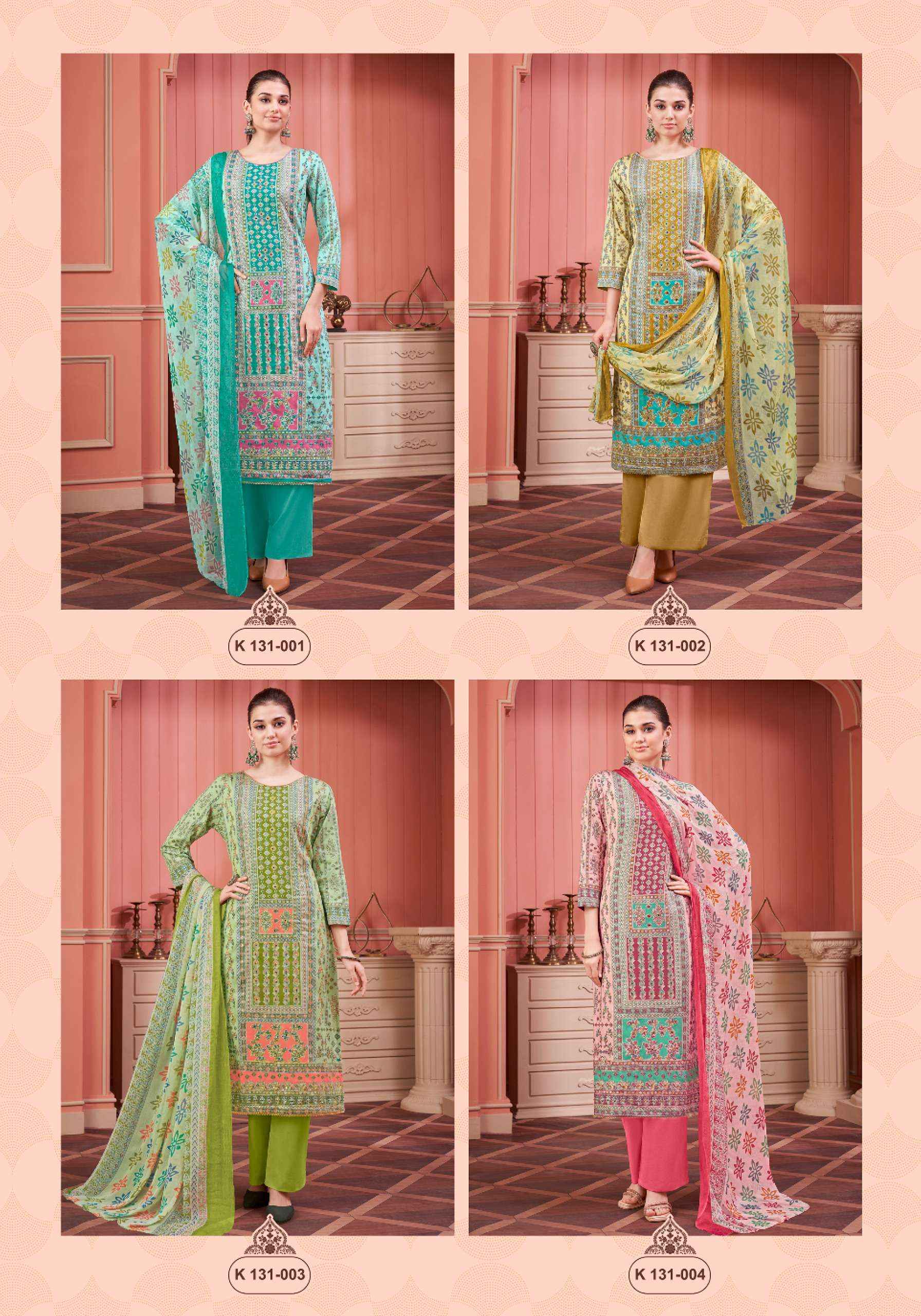 ALOK SUITS SAKHI EDITION 4 JAM COTTON DRESS MATERIAL ( 4 PCS CATALOG )