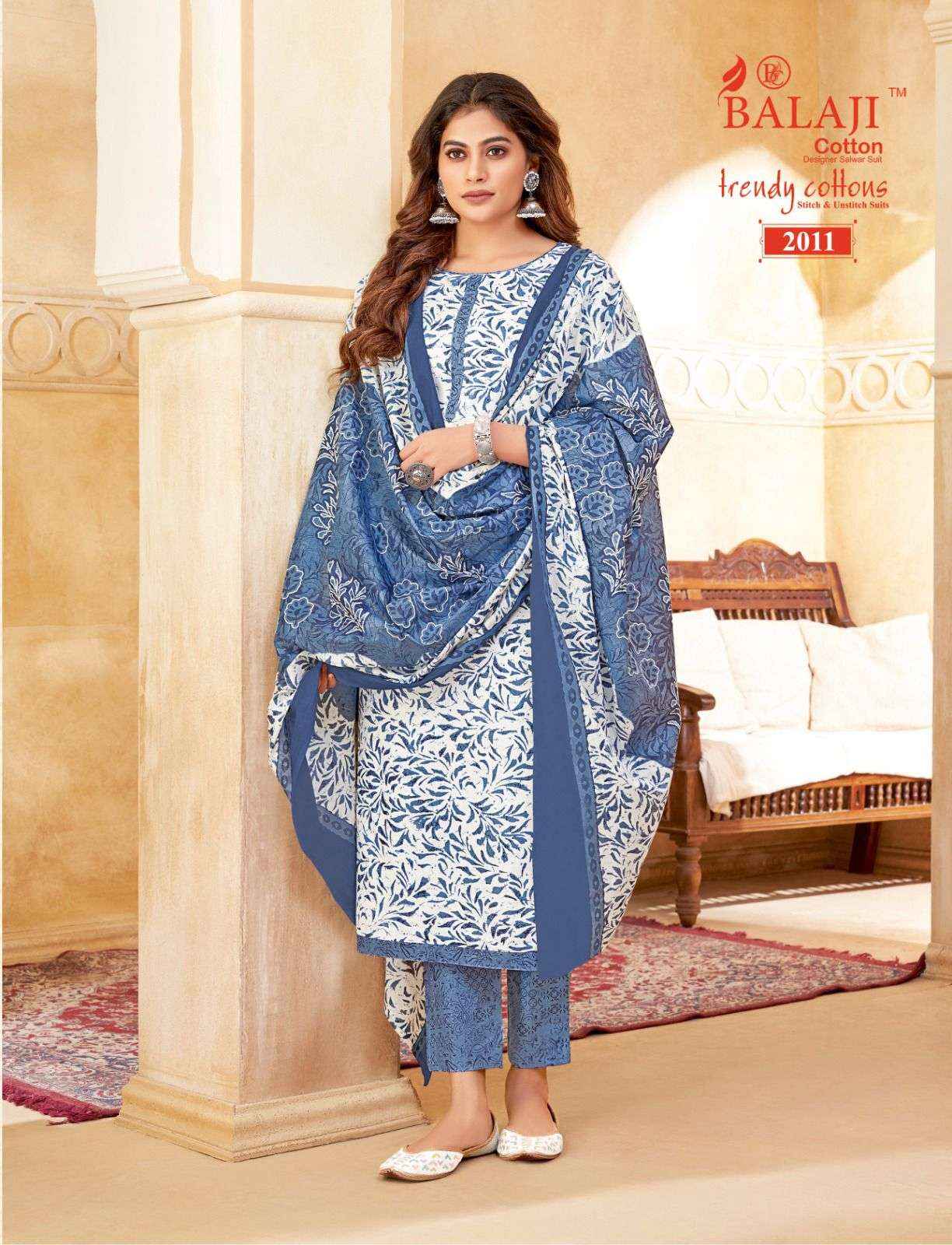 BALAJI COTTON TRENDY COTTON VOL 2 COTTON SALWAR KAMEEZ WHOLESALE PRICE ( 12 PCS CATALOG )