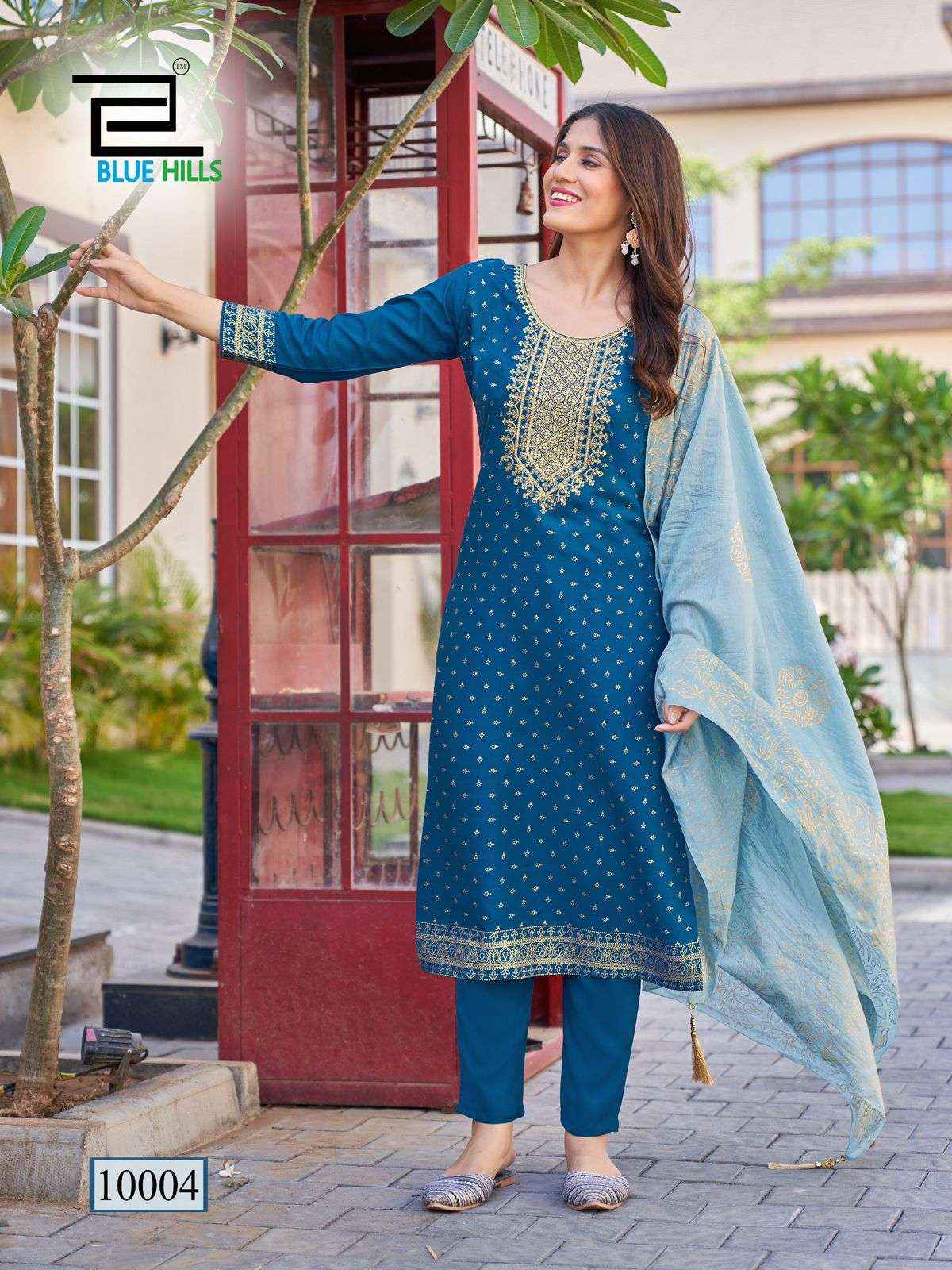 BLUE HILLS ROYAL TOUCH VOL 10 NX RAYON FANCY KURTI COMBO ( 4 PCS CATALOG )