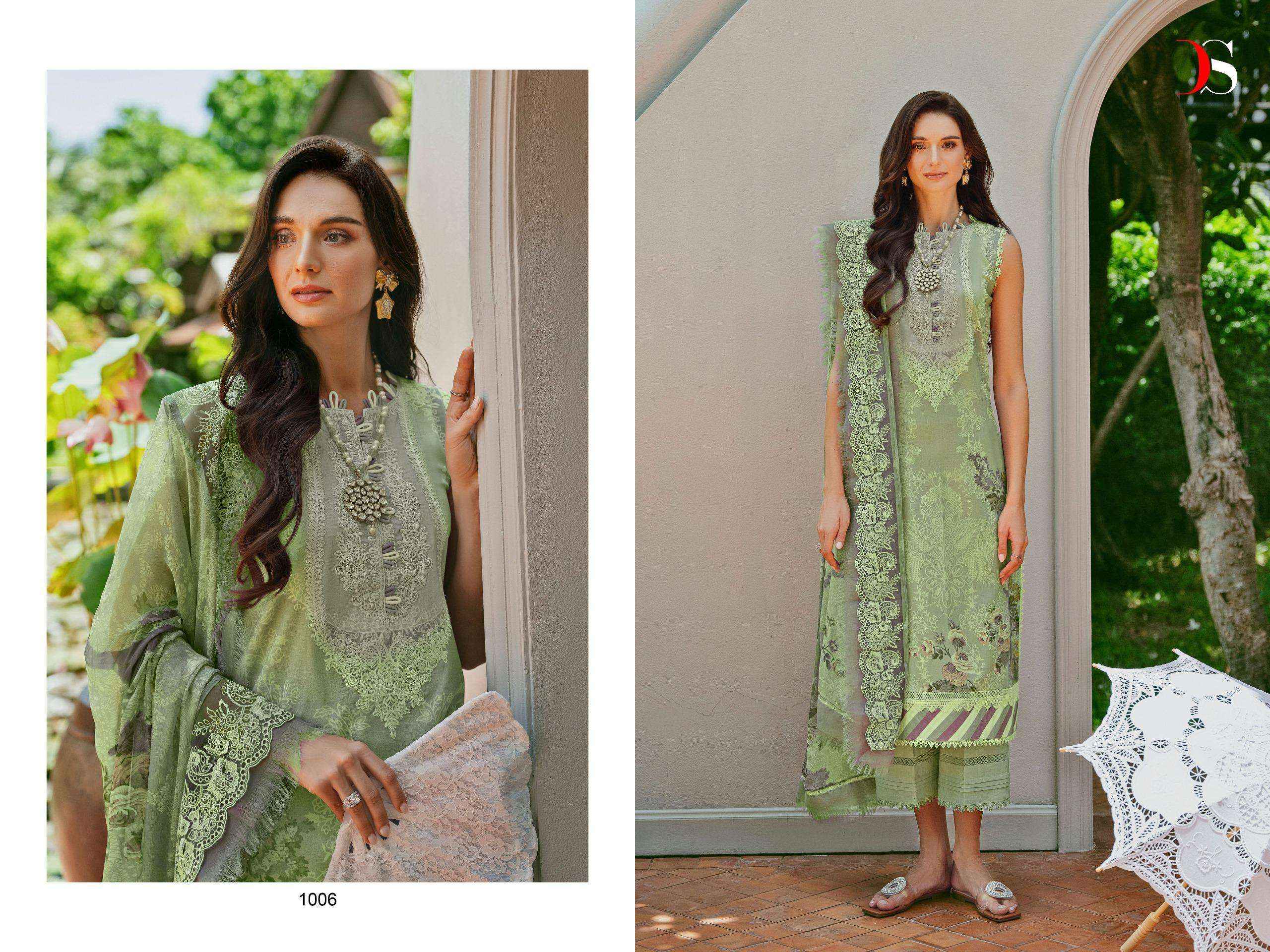 DEEPSY SUITS JADE NEEDLE WONDER 24 VOL 2 COTTON PAKISTANI SUIT ( 6 PCS CATALOG )