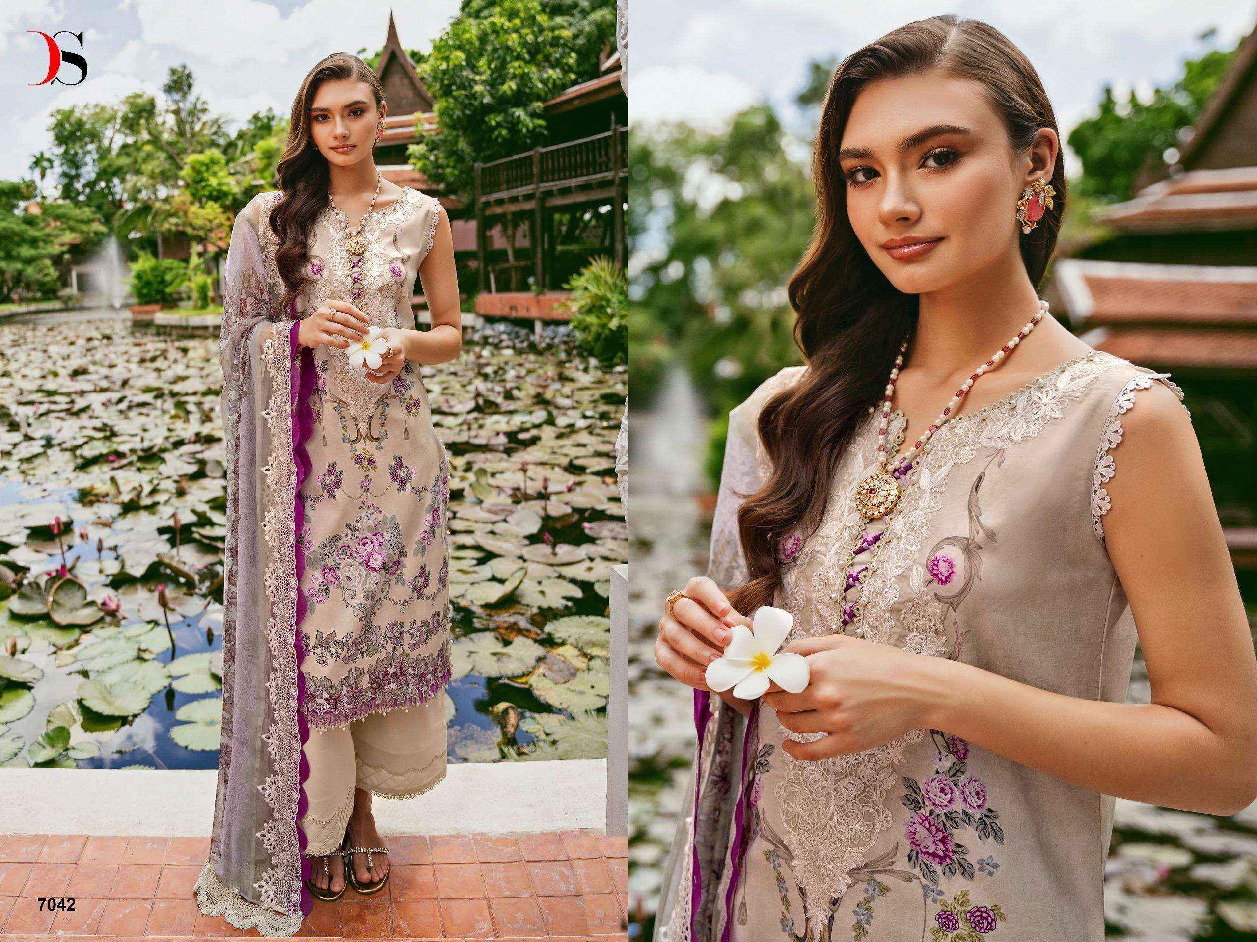 DEEPSY SUITS JADE NEEDLE WONDER VOL 24 COTTON SALWAR KAMEEZ ( 6 PCS CATALOG )