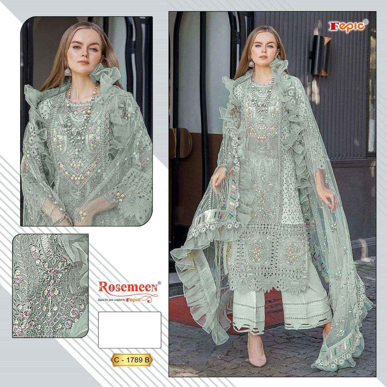 FEPIC ROSEMEENE 1789 COTTON EMBROIDERED SUIT ( 1 PCS )