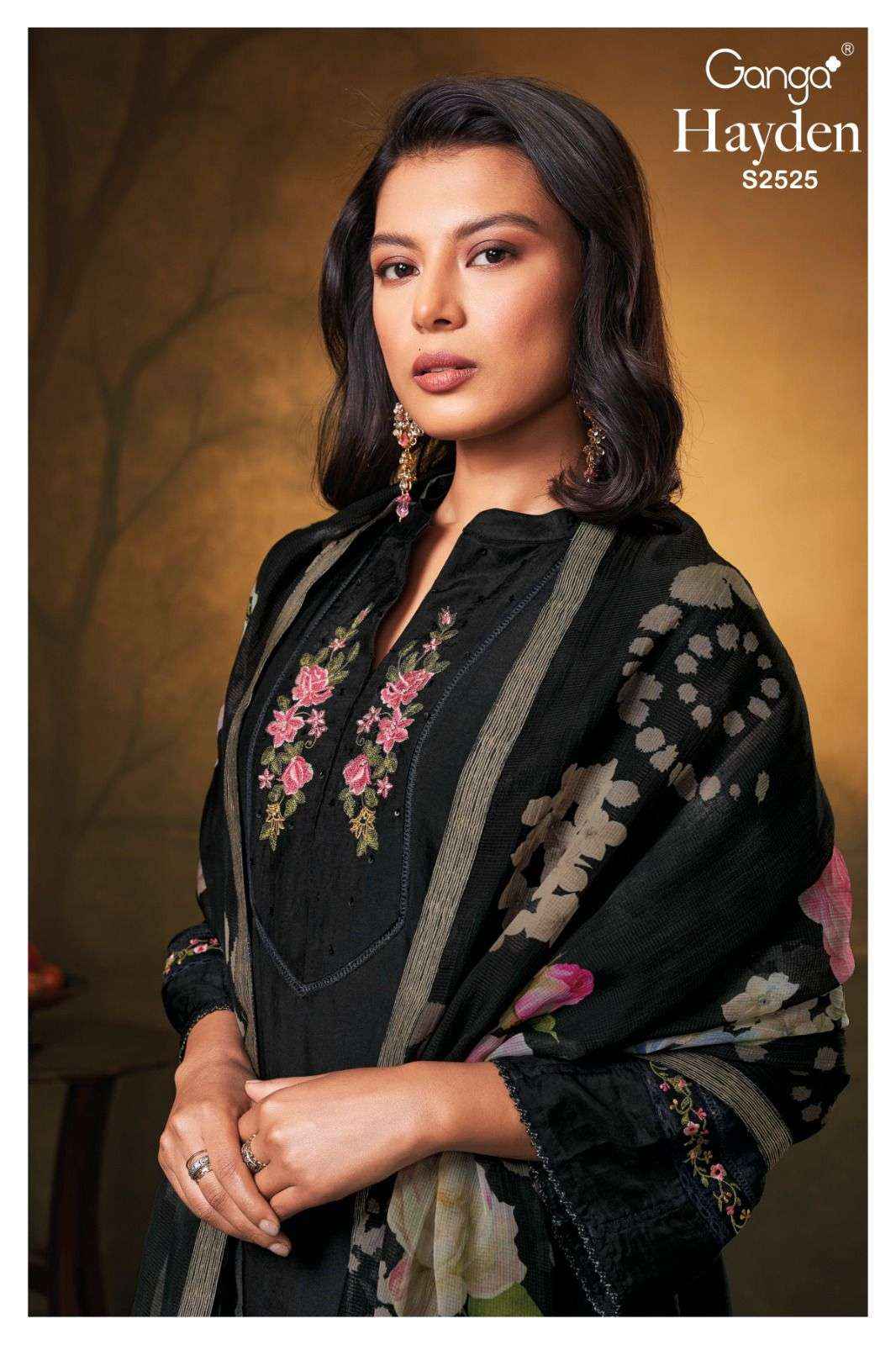 Ganga Fashion Amani Fancy Jacquard Silk Latest Suit Catalog Dealer  ( 6 pcs catalog )