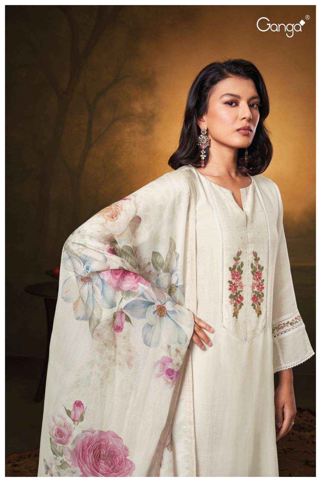 Ganga Fashion Hayden 2525 Fancy Silk Latest Catalog Ganga Suit Dealers ( 4 pcs catalog )