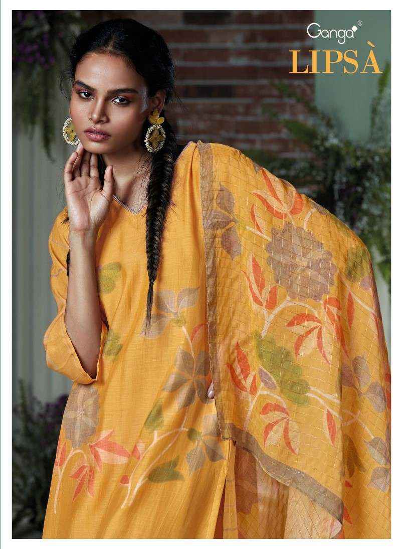 Ganga Fashion Lipsa Premium Bemberg Silk Fancy Ganga Suit Dealer ( 4 pcs catalog )