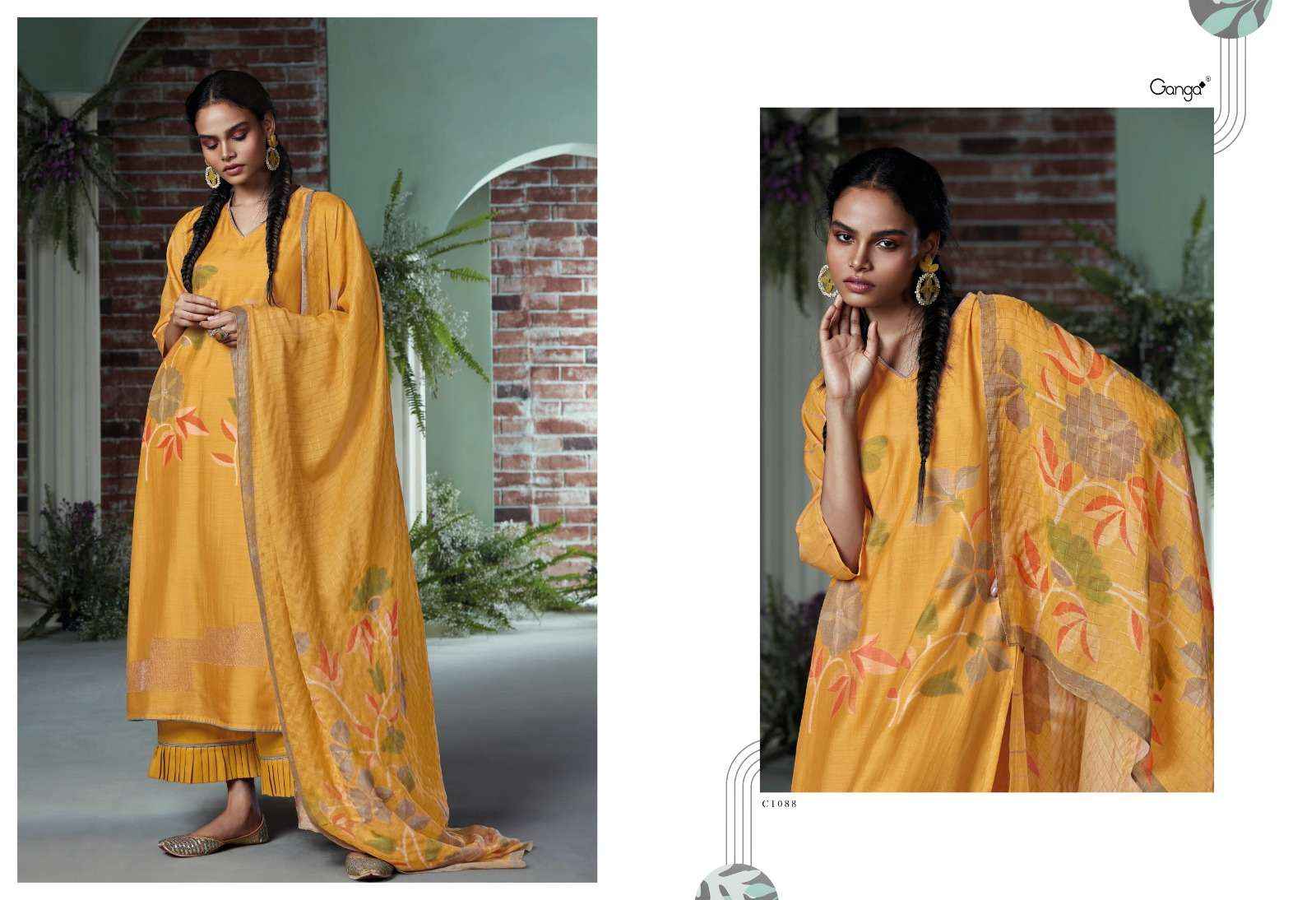 Ganga Fashion Lipsa Premium Bemberg Silk Fancy Ganga Suit Dealer ( 4 pcs catalog )