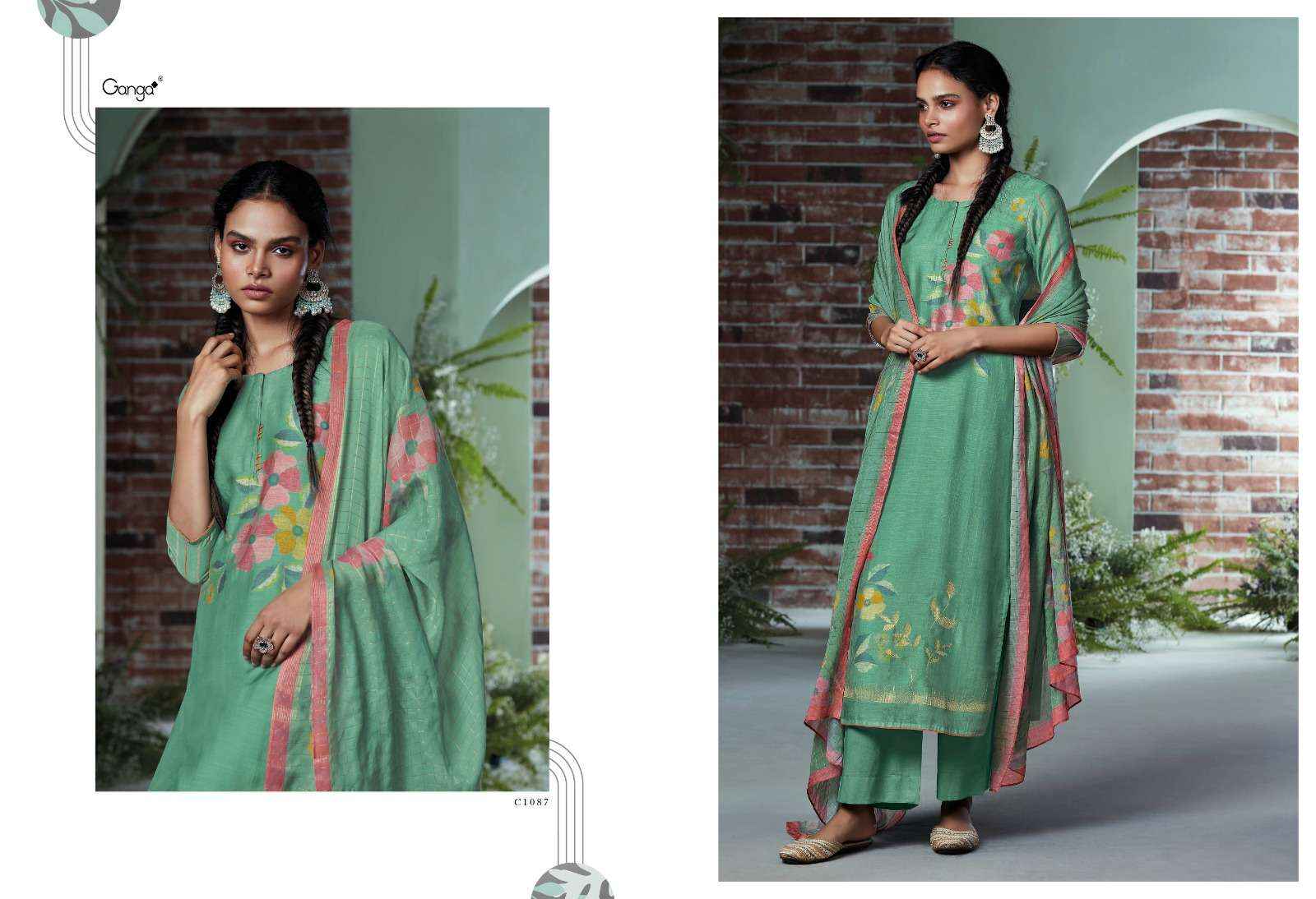 Ganga Fashion Lipsa Premium Bemberg Silk Fancy Ganga Suit Dealer ( 4 pcs catalog )