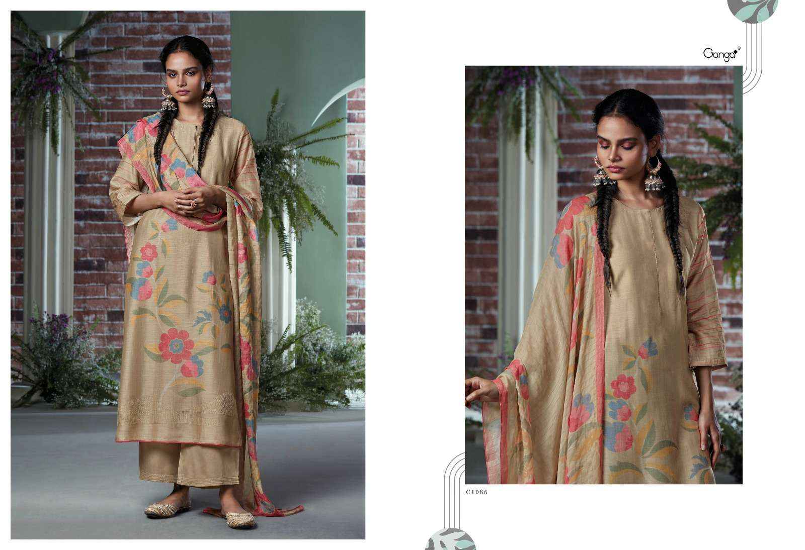 Ganga Fashion Lipsa Premium Bemberg Silk Fancy Ganga Suit Dealer ( 4 pcs catalog )