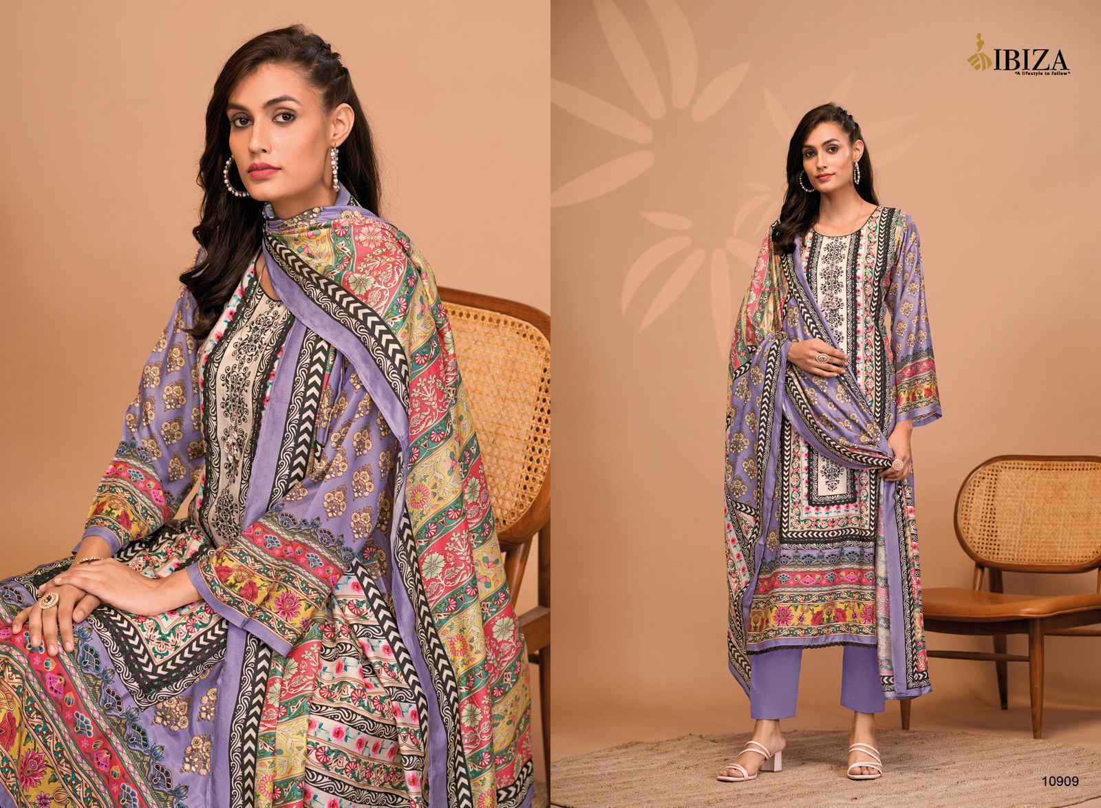 Ibiza Aashnaa Muslin Dress Material 4 pcs Catalogue