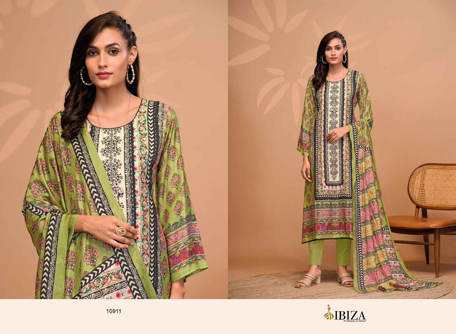 Ibiza Aashnaa Muslin Dress Material 4 pcs Catalogue