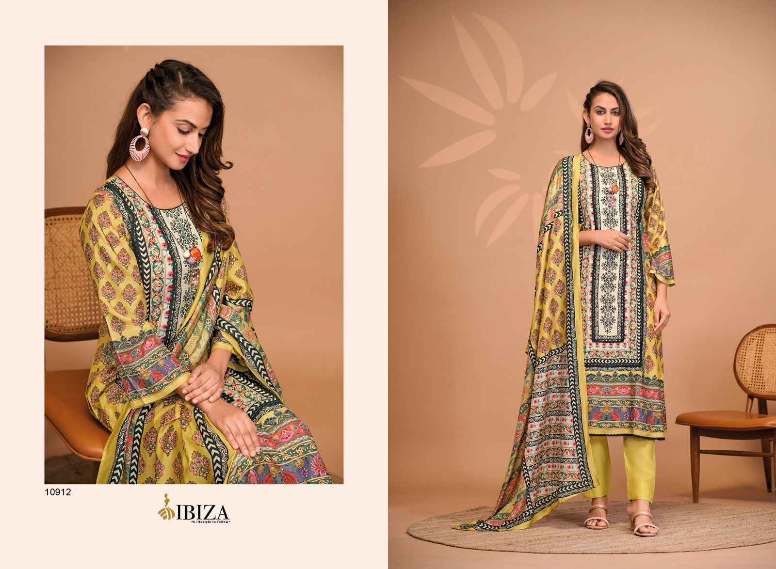 Ibiza Aashnaa Muslin Dress Material 4 pcs Catalogue