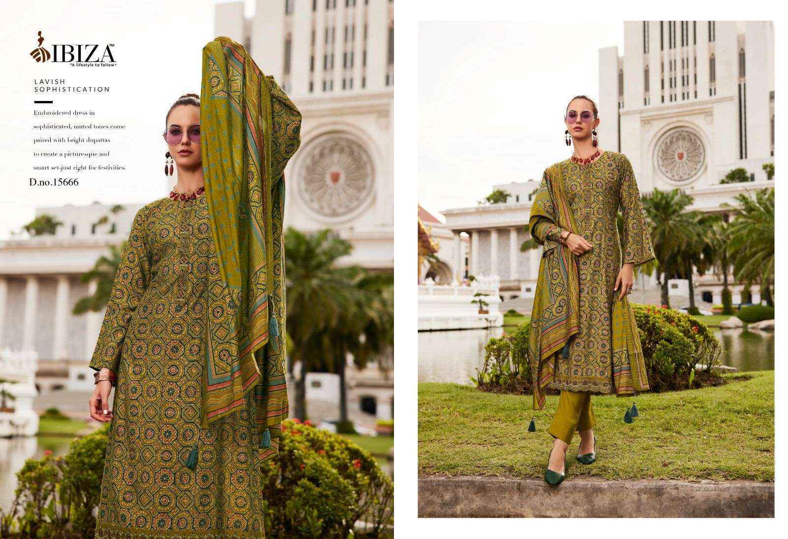 Ibiza Ajrakh Story Viscose Dress Material 8 pcs Catalogue