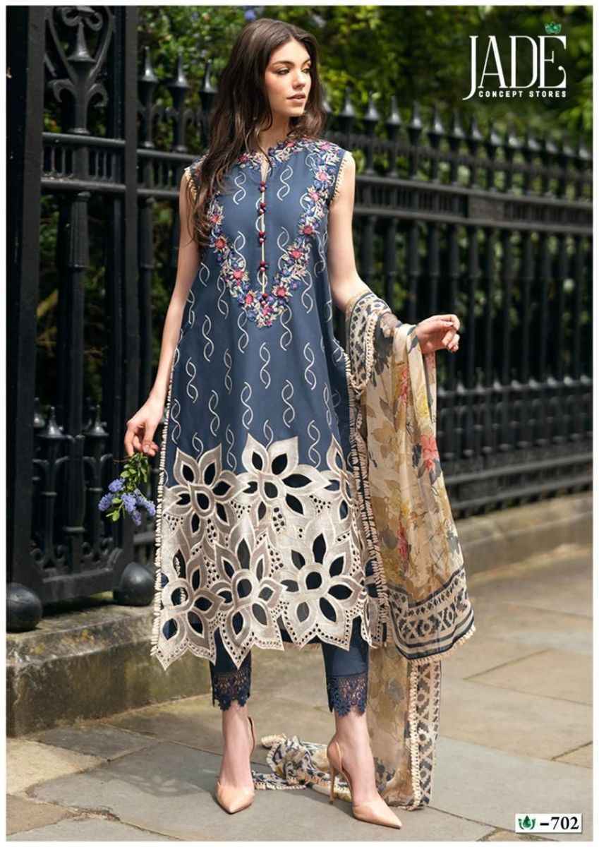 Jade Crimson Exclusive Heavy Lawn Collection Vol 7 Cotton Dress Material 6 pc Cataloge