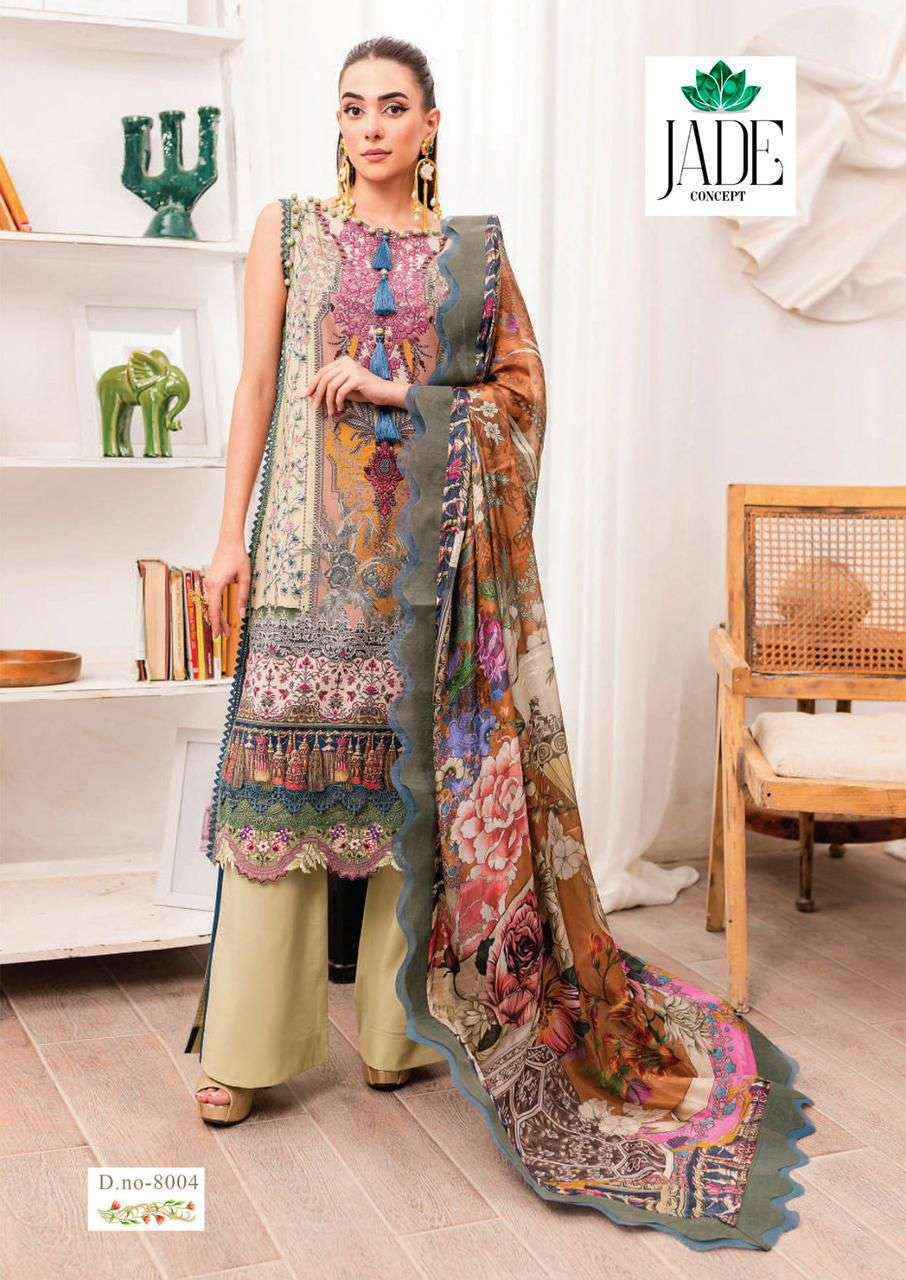 Jade Crimson Exclusive Heavy Lawn Collection Vol 8 Cotton Dress Material ( 6 pc Cataloge )