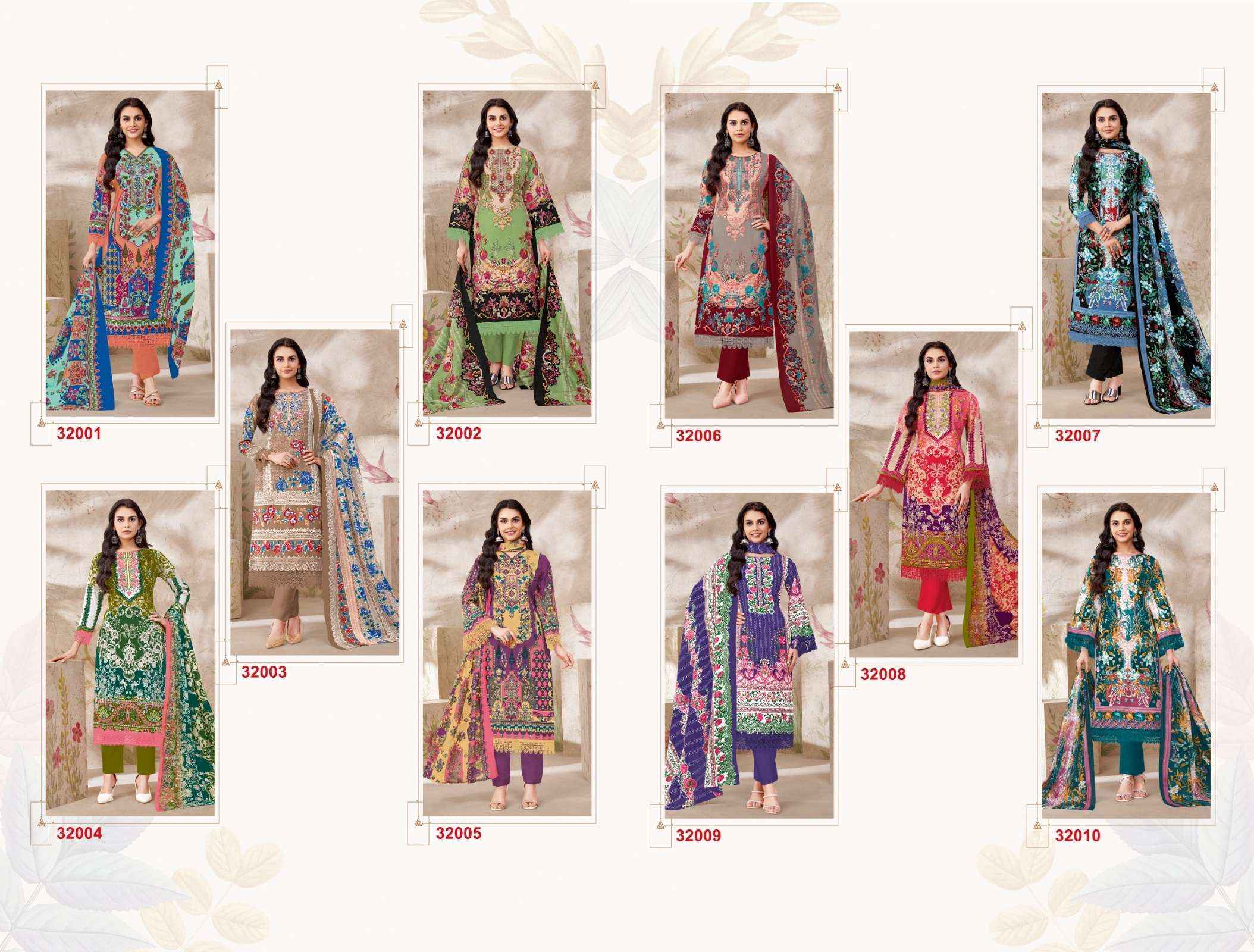 JASH ELLIZA VOL 32 COTTON DIGITAL PRINT DRESS MATERIAL ( 10 PCS CATALOG )