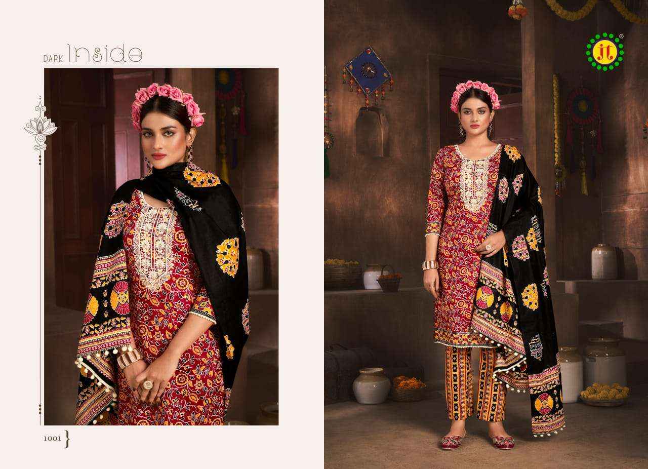 JT KALKI COTTON FANCY WORK DRESS MATERIAL ( 10 PCS CATALOG )