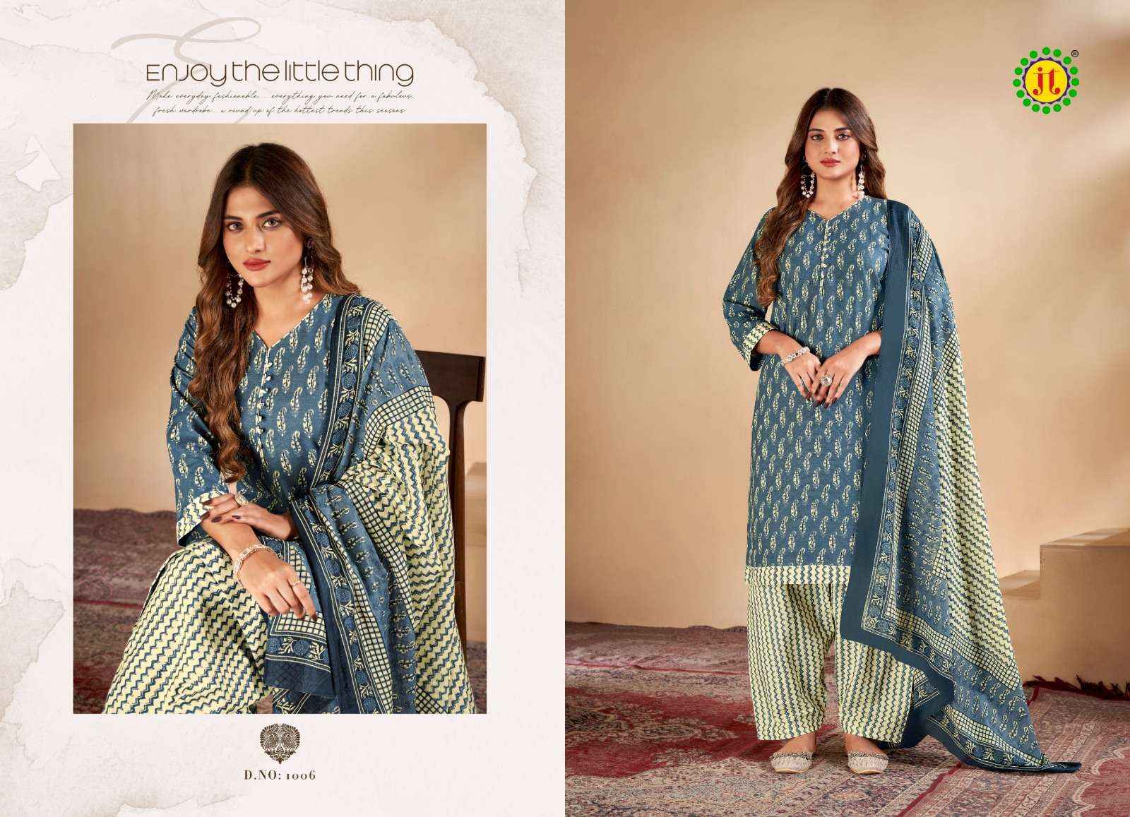 JT KALYANI COTTON READYMADE DESIGNER SUITS ( 8 PCS CATALOG )